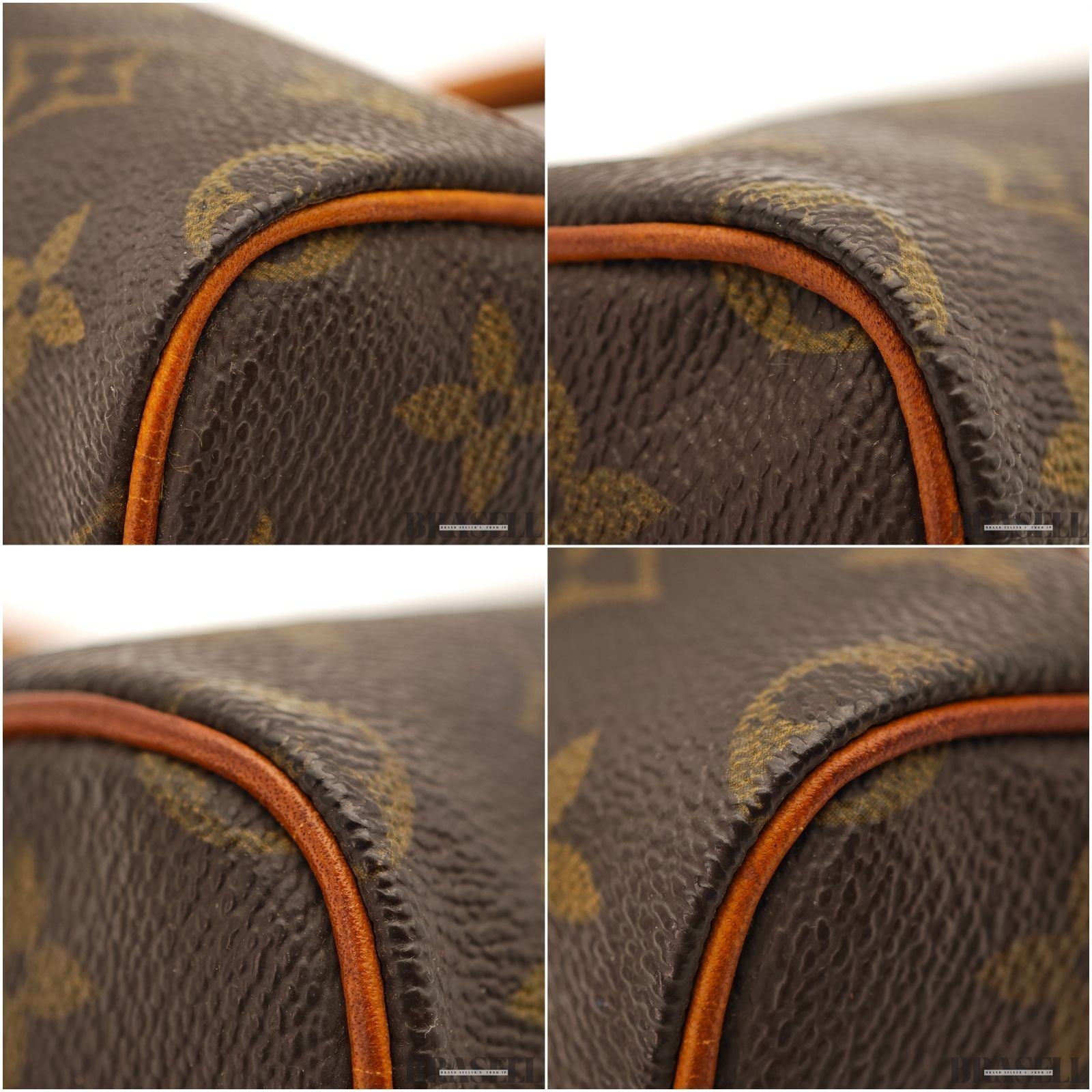 Auth Louis Vuitton Monogram Mini Speedy Hand Bag M41534 Mini Boston Bag Brown