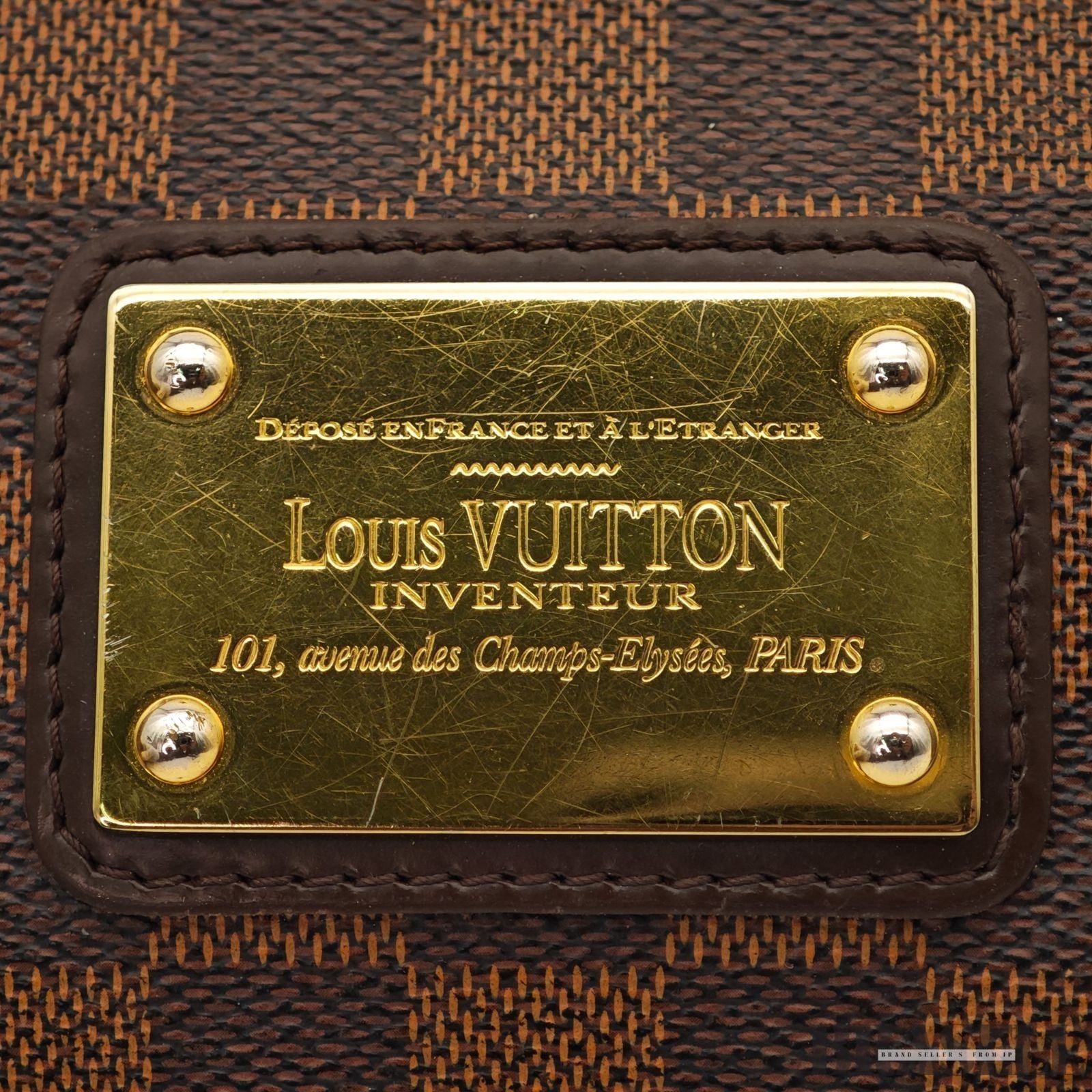 Louis Vuitton Damier Eva Hand Bag Damier Ebene N55213 Brown Compact