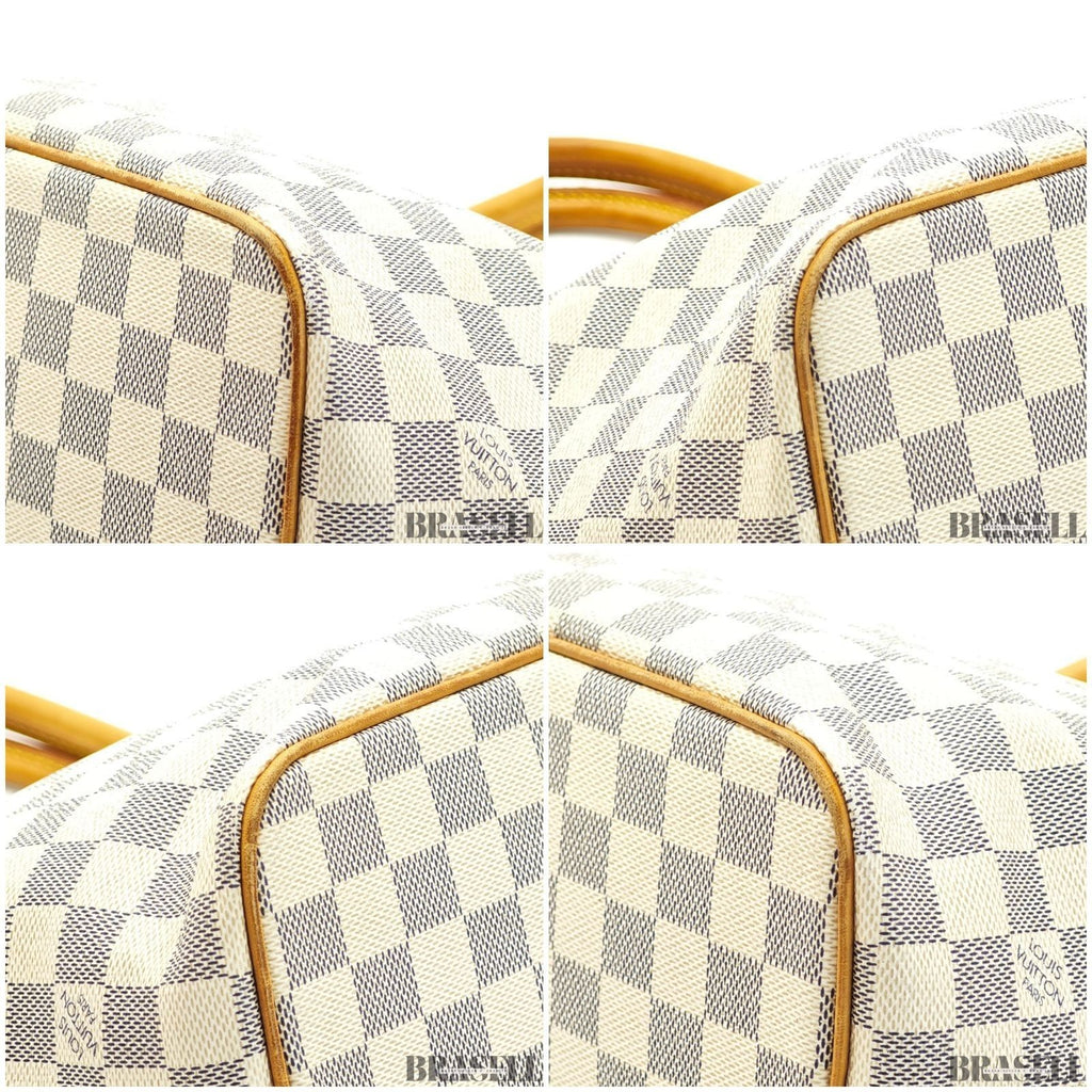 LOUIS VUITTON Saleya PM N51186 Damier Azur Tote Bag Ivory Women’s