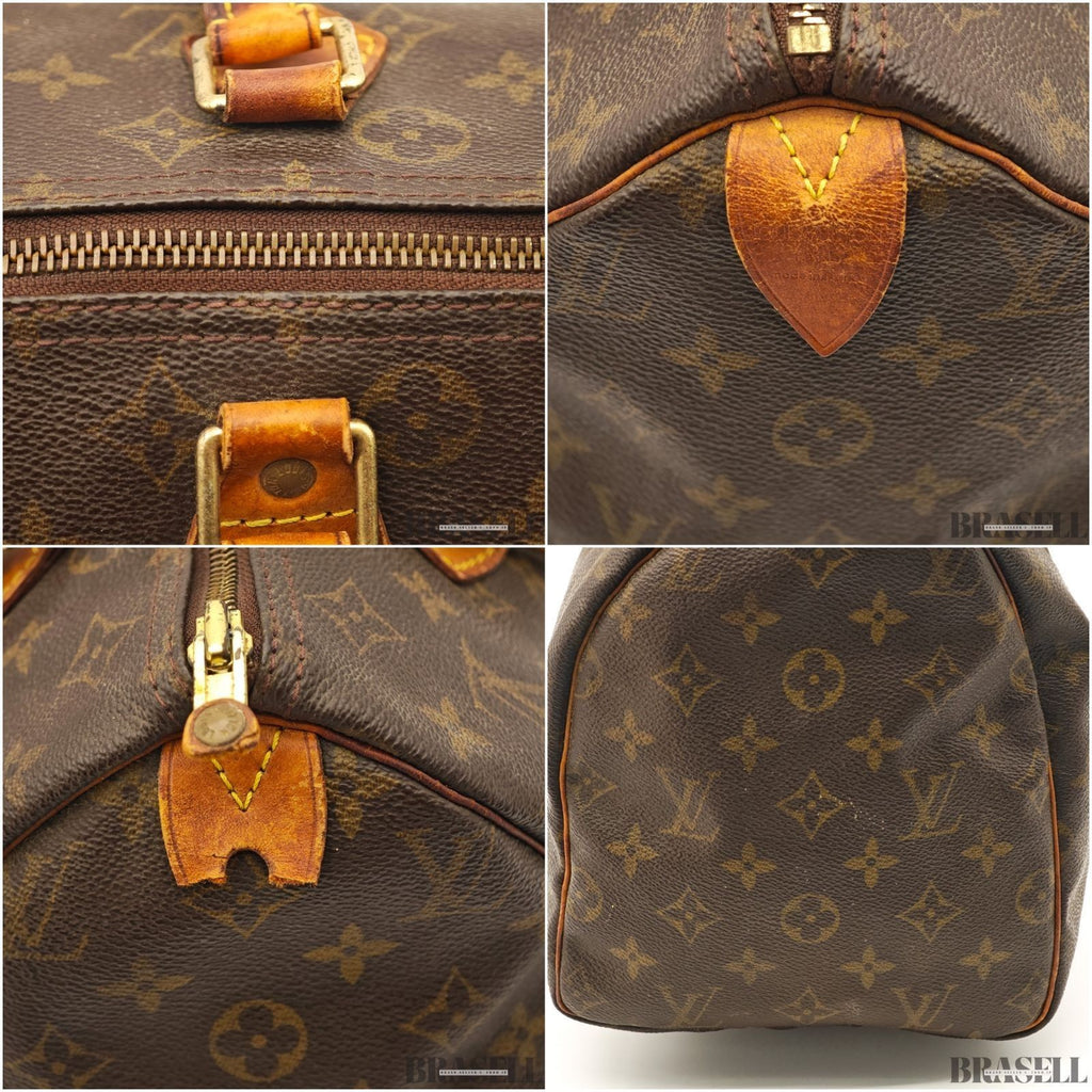 Louis Vuitton Monogram Speedy 30 M41108 Handbag Mini Boston Bag Canvas Brown