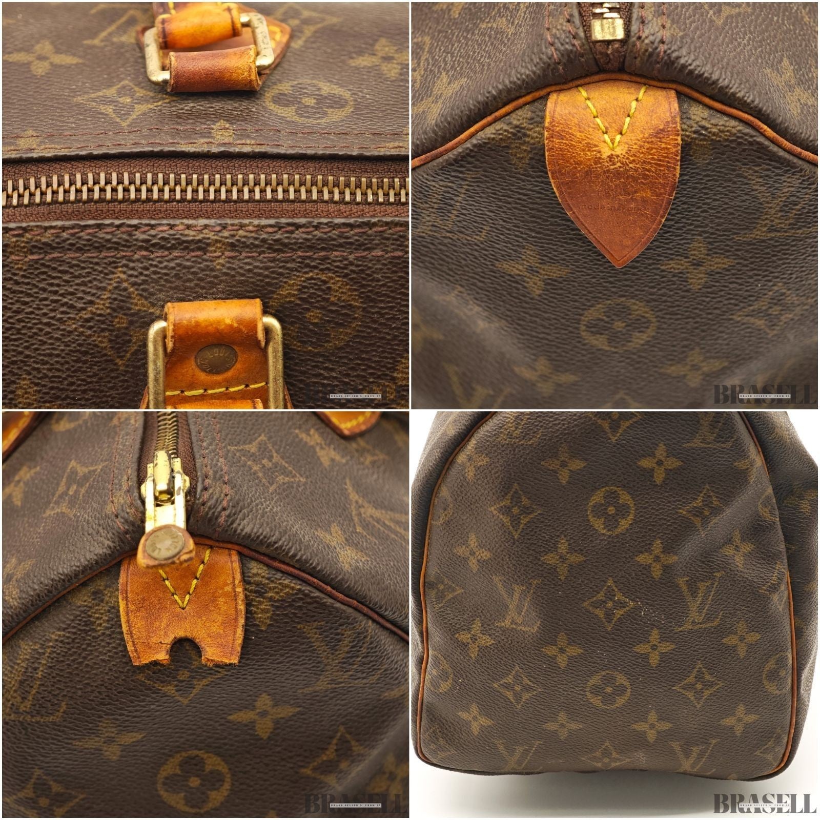 Louis Vuitton Monogram Speedy 30 M41108 Handbag Mini Boston Bag Canvas Brown