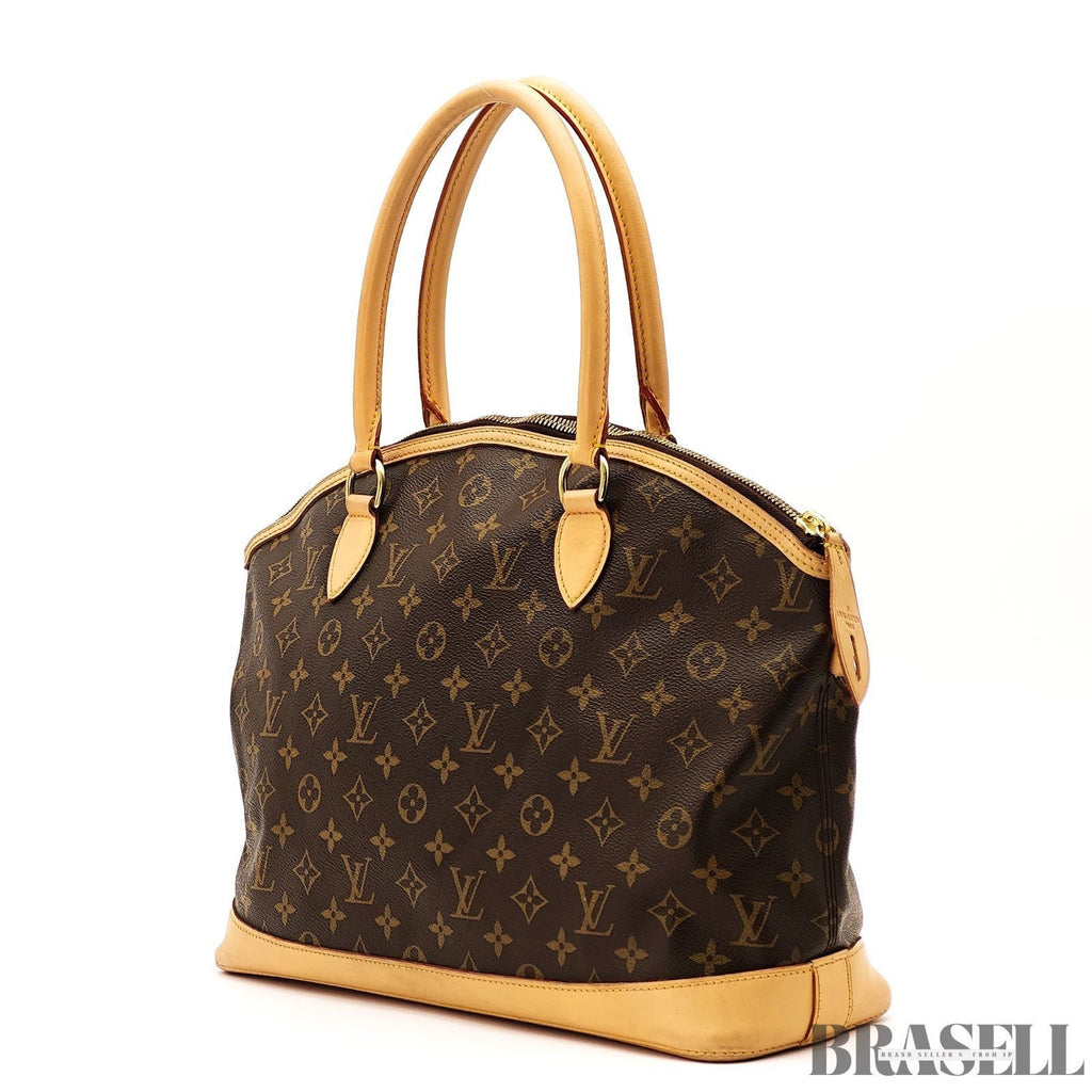 Louis Vuitton Lockit Horizontal Tote Bag M40104 Monogram Canvas Leather Brown