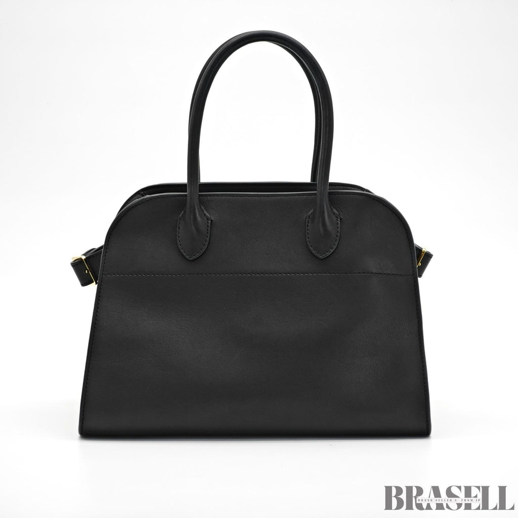 The Row Margaux 10 Bag Handbag Black Leather Woman w/ Shoulder Strap