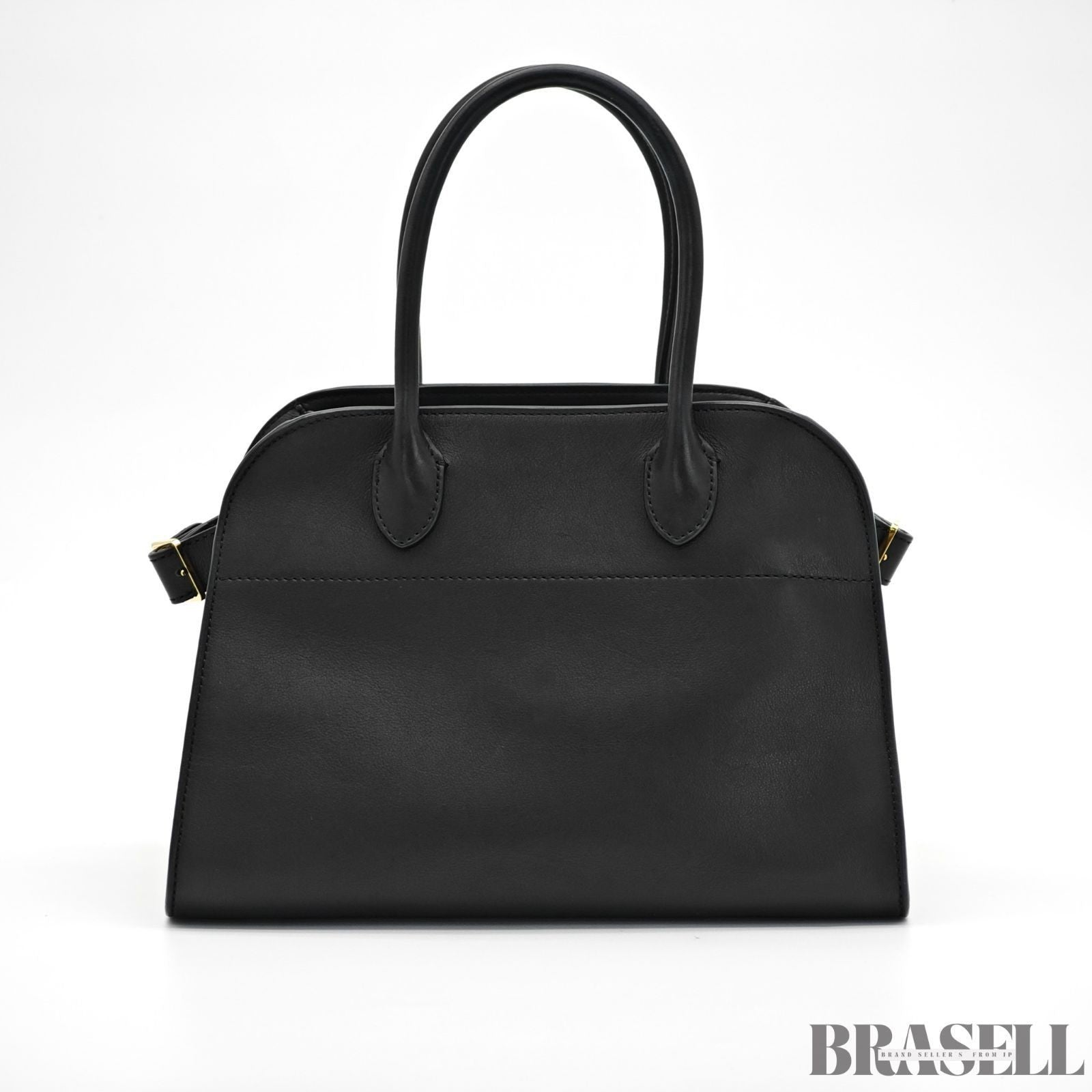 The Row Margaux 10 Bag Handbag Black Leather Woman w/ Shoulder Strap