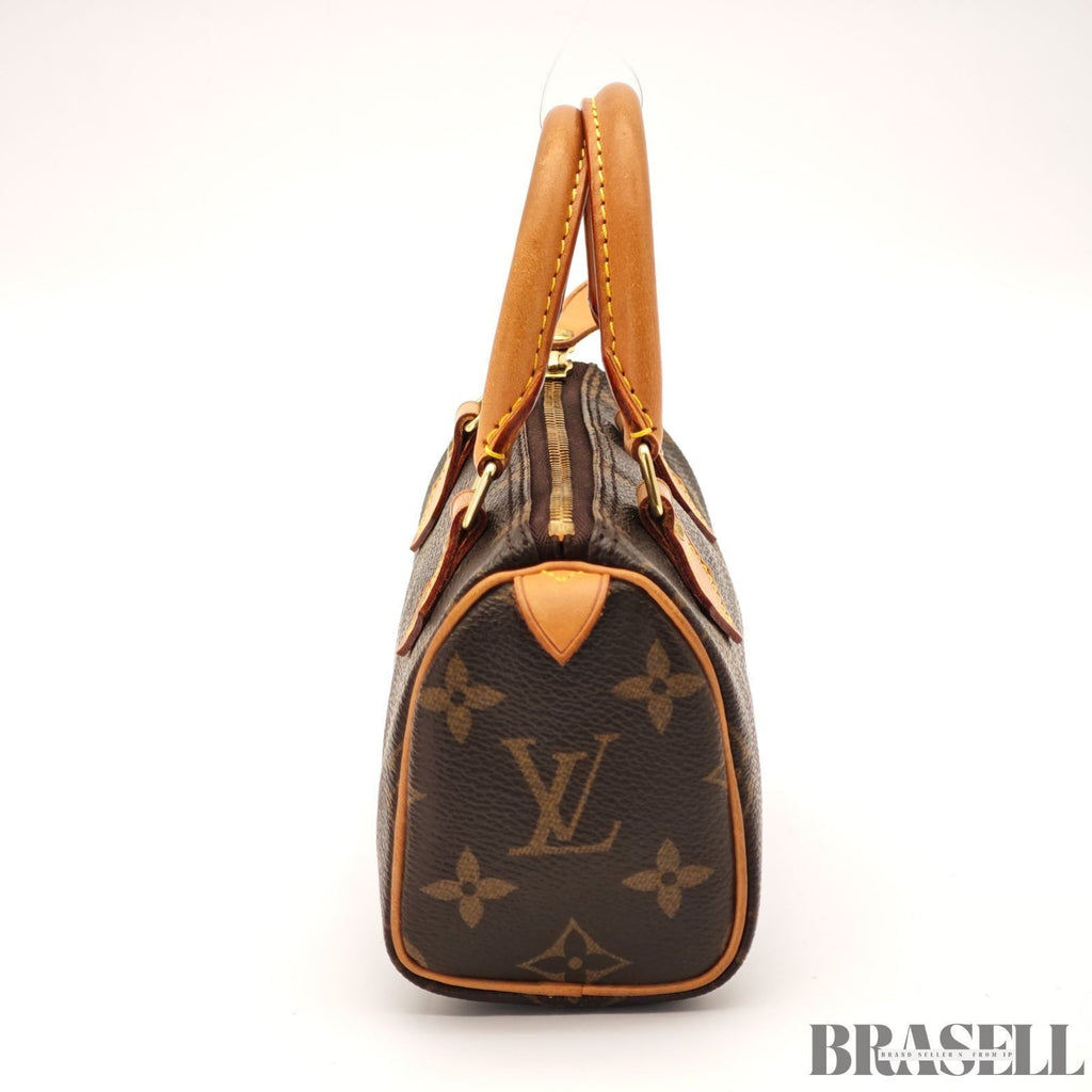 Auth Louis Vuitton Monogram Mini Speedy M41534 Hand Bag Tote Bag with Dust Bag