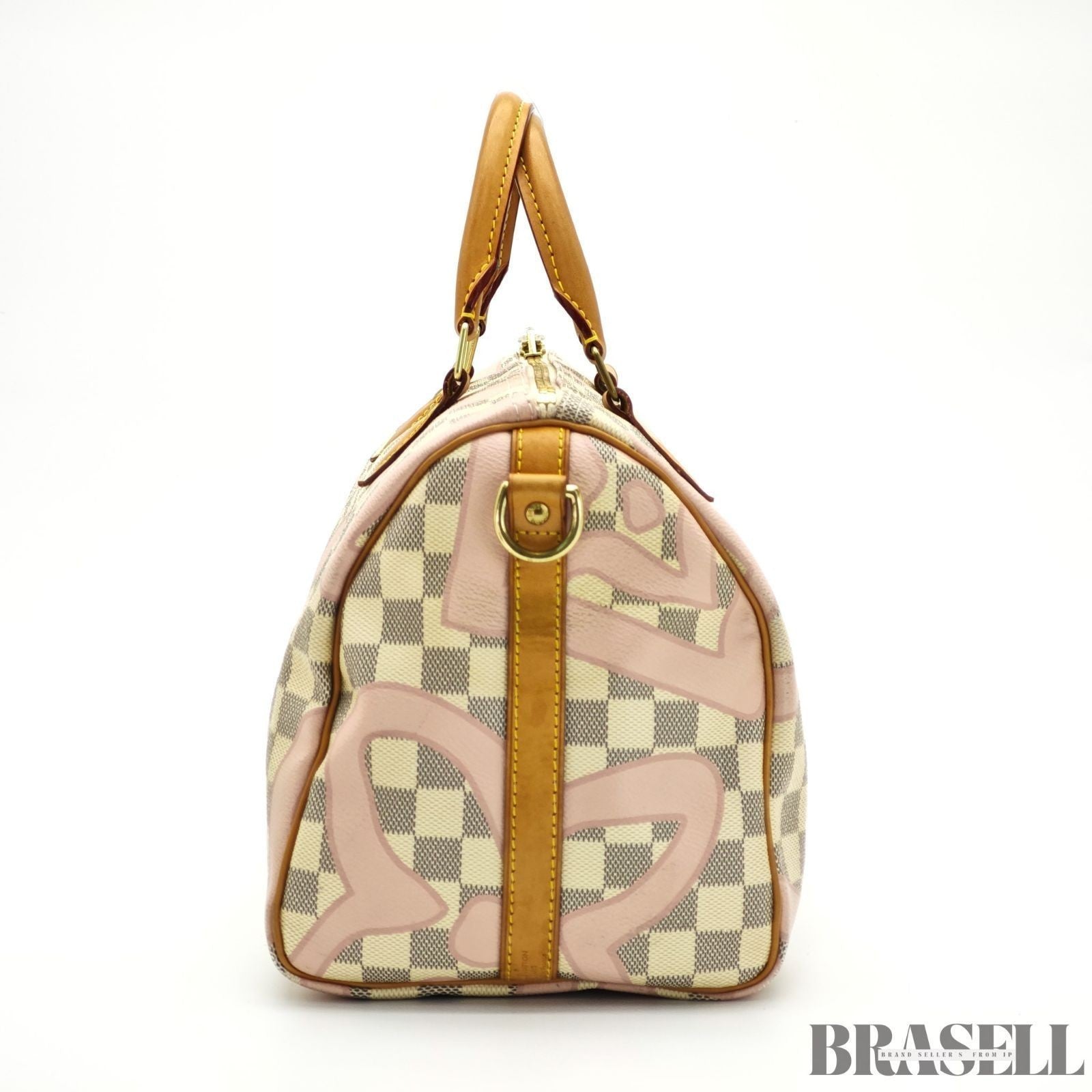 Louis Vuitton Speedy Bandoulière 30 Tahiti N41052 2Way Handbag Ivory Pink
