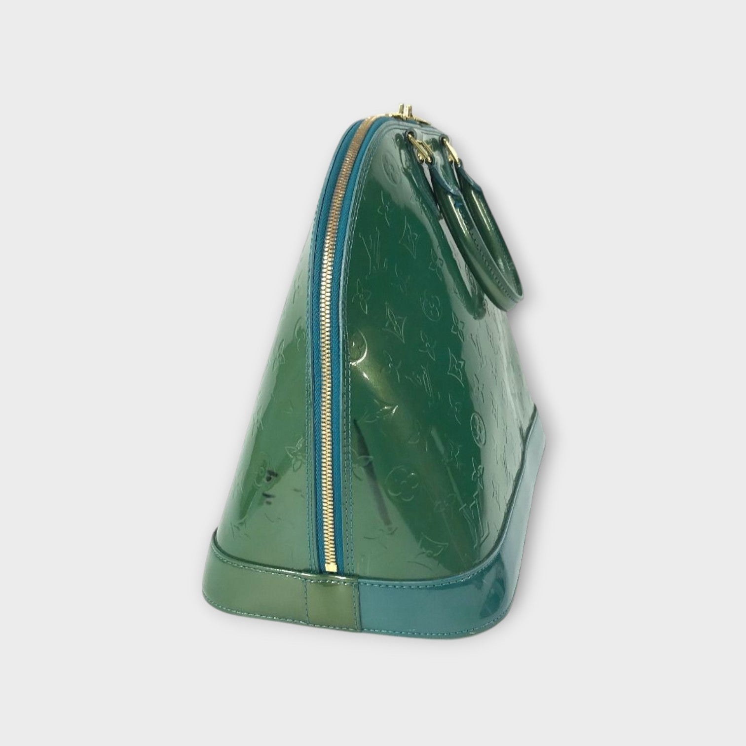 Louis Vuitton Handbag Tote Bag Alma GM M93628 Monogram Vernis Green 【B】