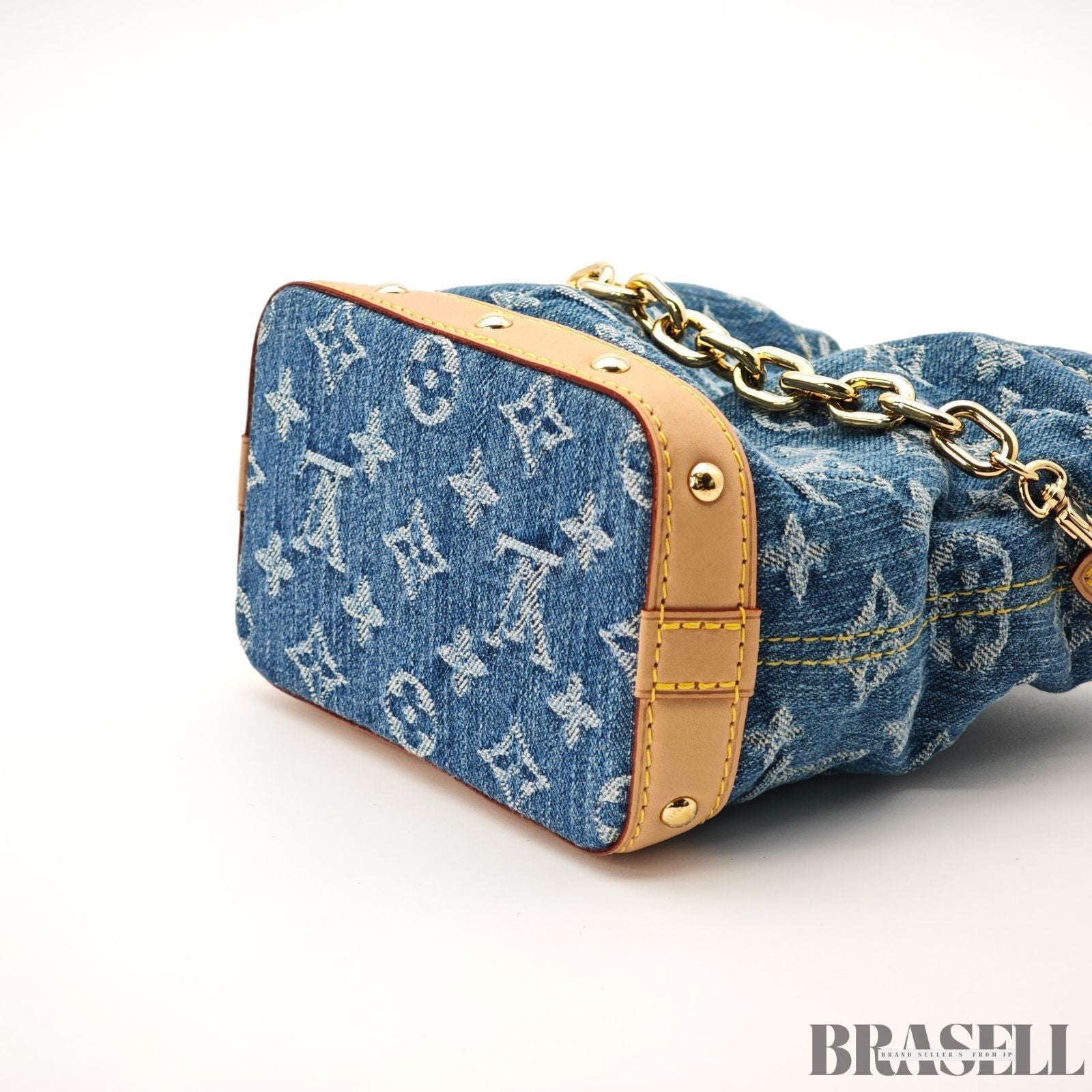 Louis Vuitton Nano Noe M83043 Monogram Denim Blue Cotton w/Dust Bag Strap