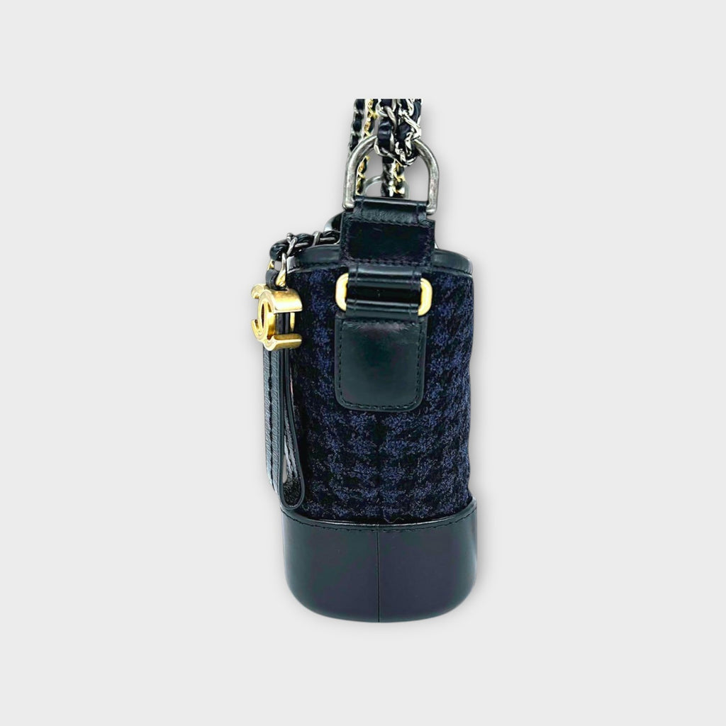 CHANEL Small Hobo Chain Shoulder Bag Gabrielle Tweed