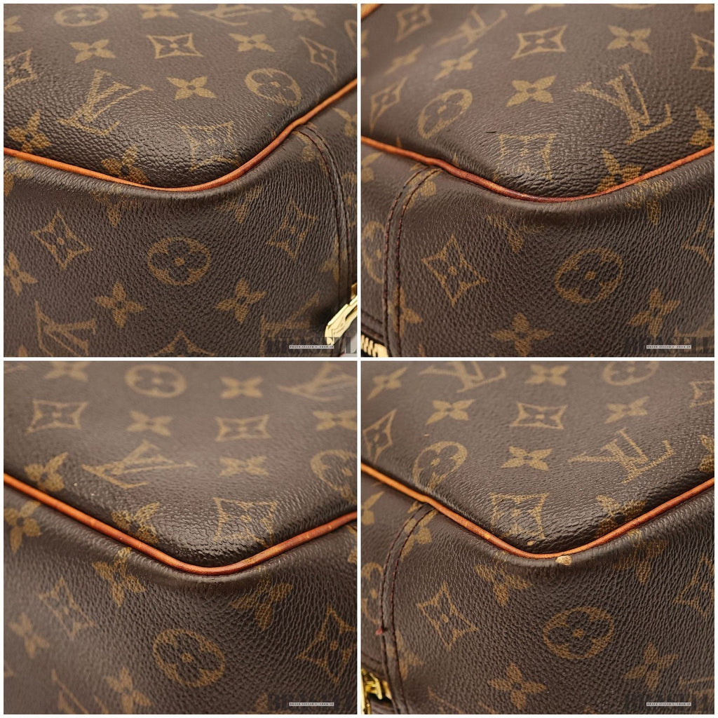 Louis Vuitton Monogram Deauville Handbag M47270 Bag Large Capacity Brown Unisex