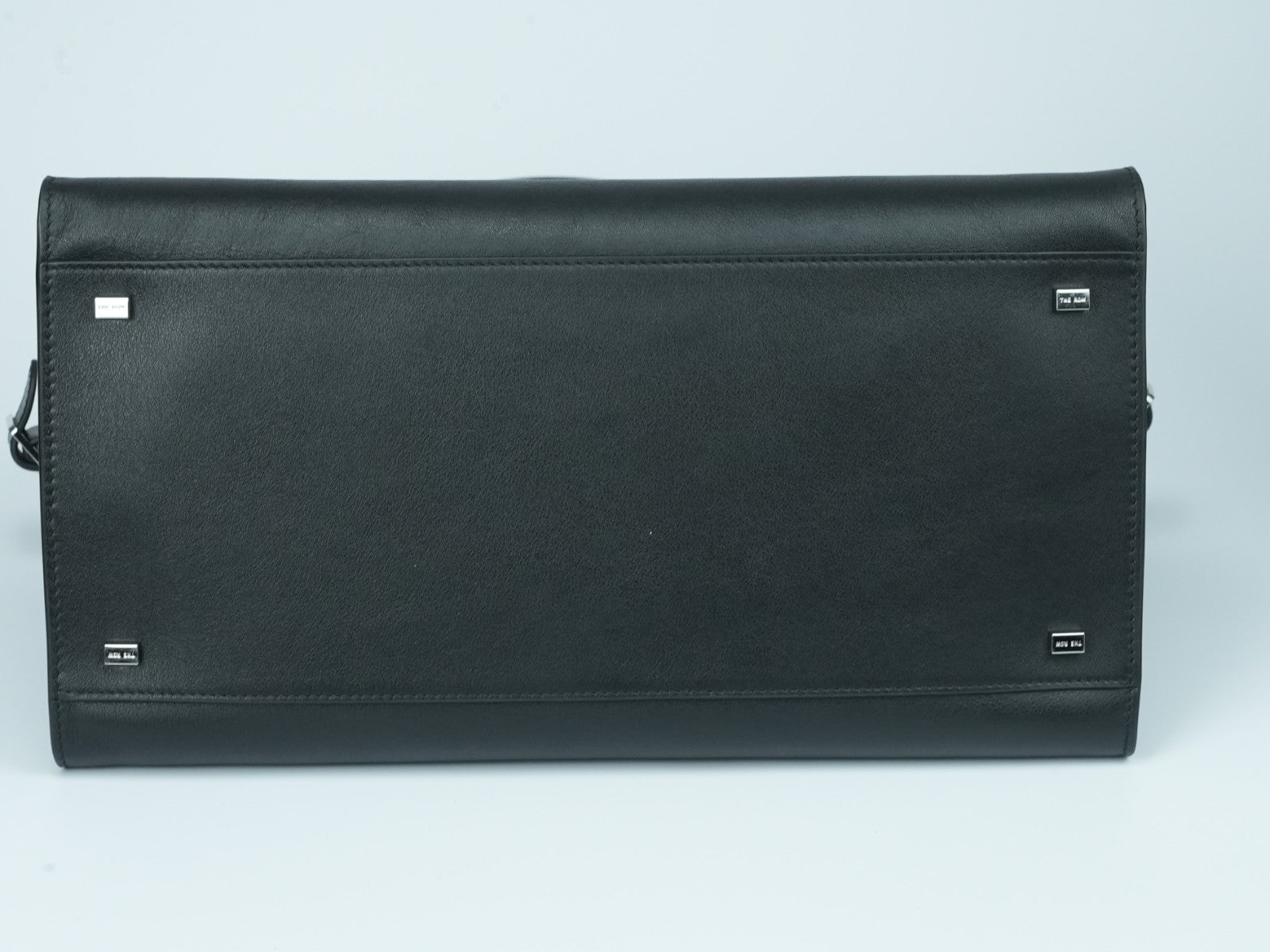 The Row Soft Margaux 15 Bag in Black saddle leather