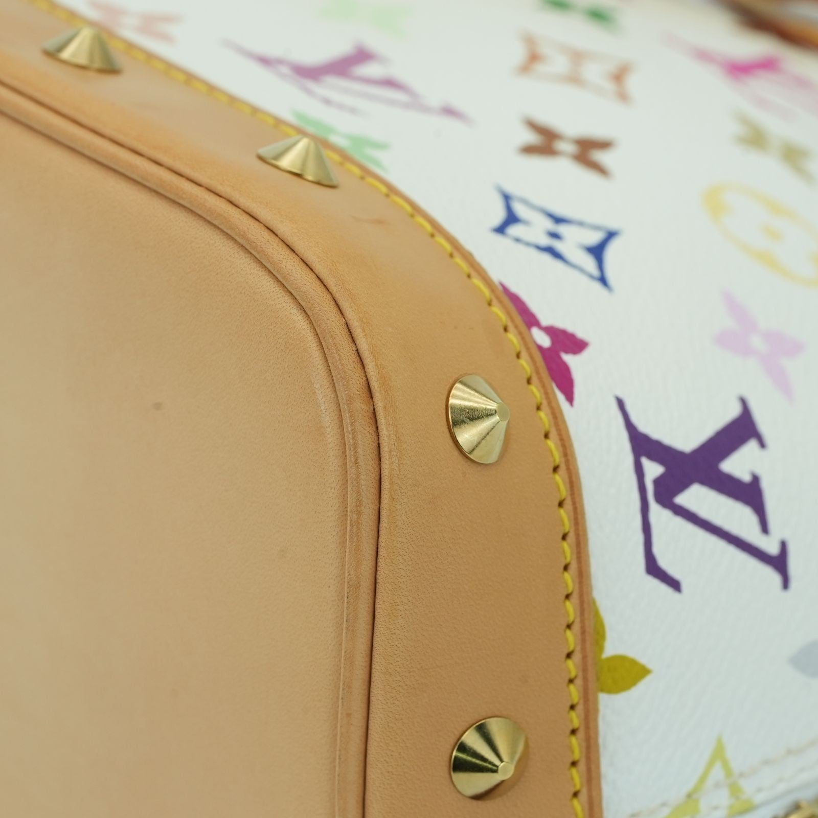 LOUIS VUITTON Multicolore Alma M40443 Handbag Blanc White Women's