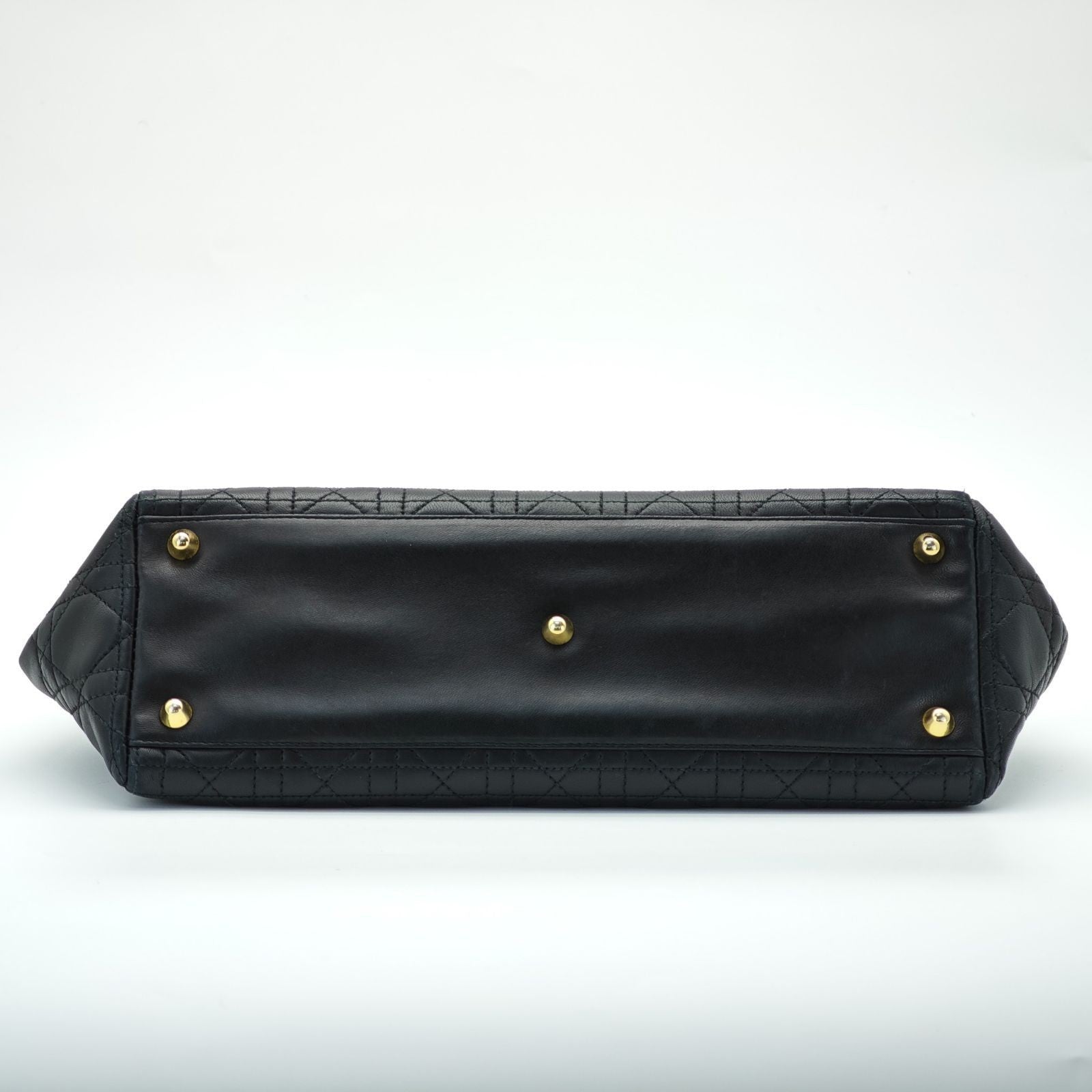 Dior Lady Dior Large 2-Way Bag Lage Black Women's