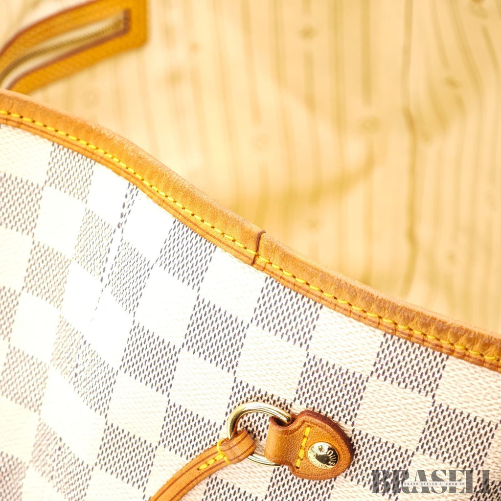 LOUIS VUITTON Neverfull MM N51107 Damier Azur Tote Bag Large Canvas Unisex