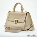 Ferragamo Gancini 2-Way Bag Shoulder Bag Handbag Beige Women’s