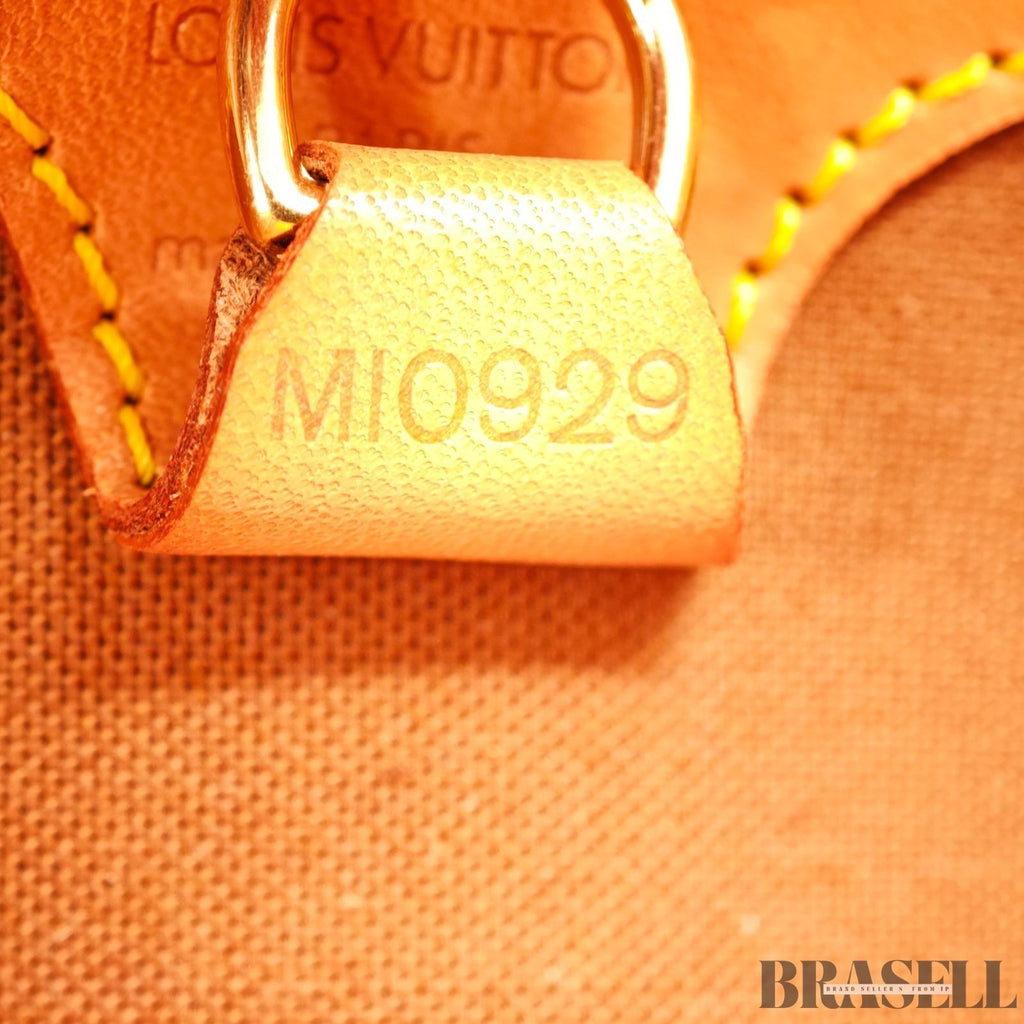 LOUIS VUITTON LV Logo Ellipse MM Hand Bag Monogram Leather Brown M51126 Large