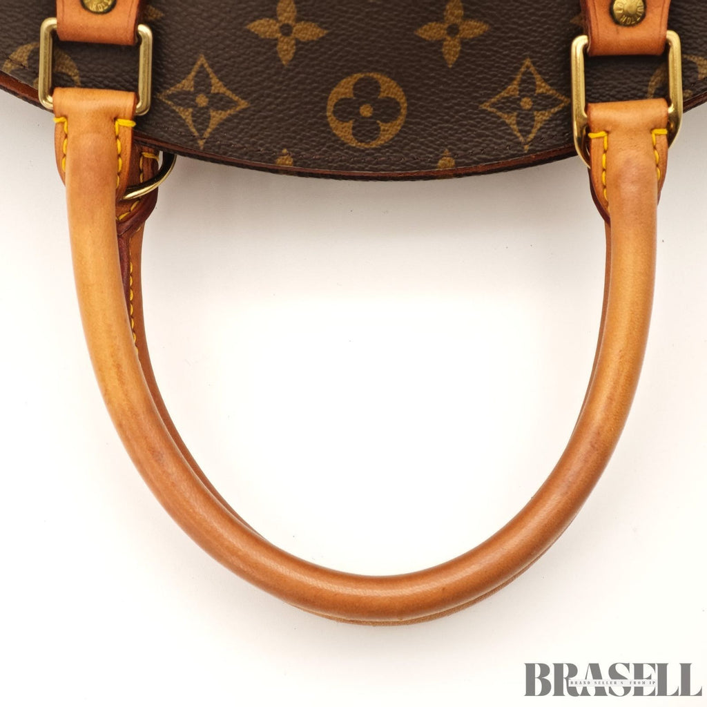 LOUIS VUITTON LV Logo Ellipse MM Hand Bag Monogram Leather Brown M51126 Large
