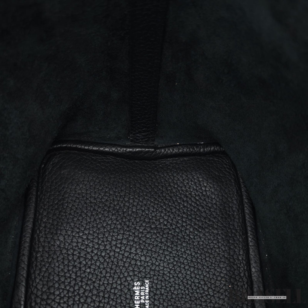 HERMES Picotin Lock 18 PM Taurillon Clemence Handbag Tote Bag Black Dust Bag