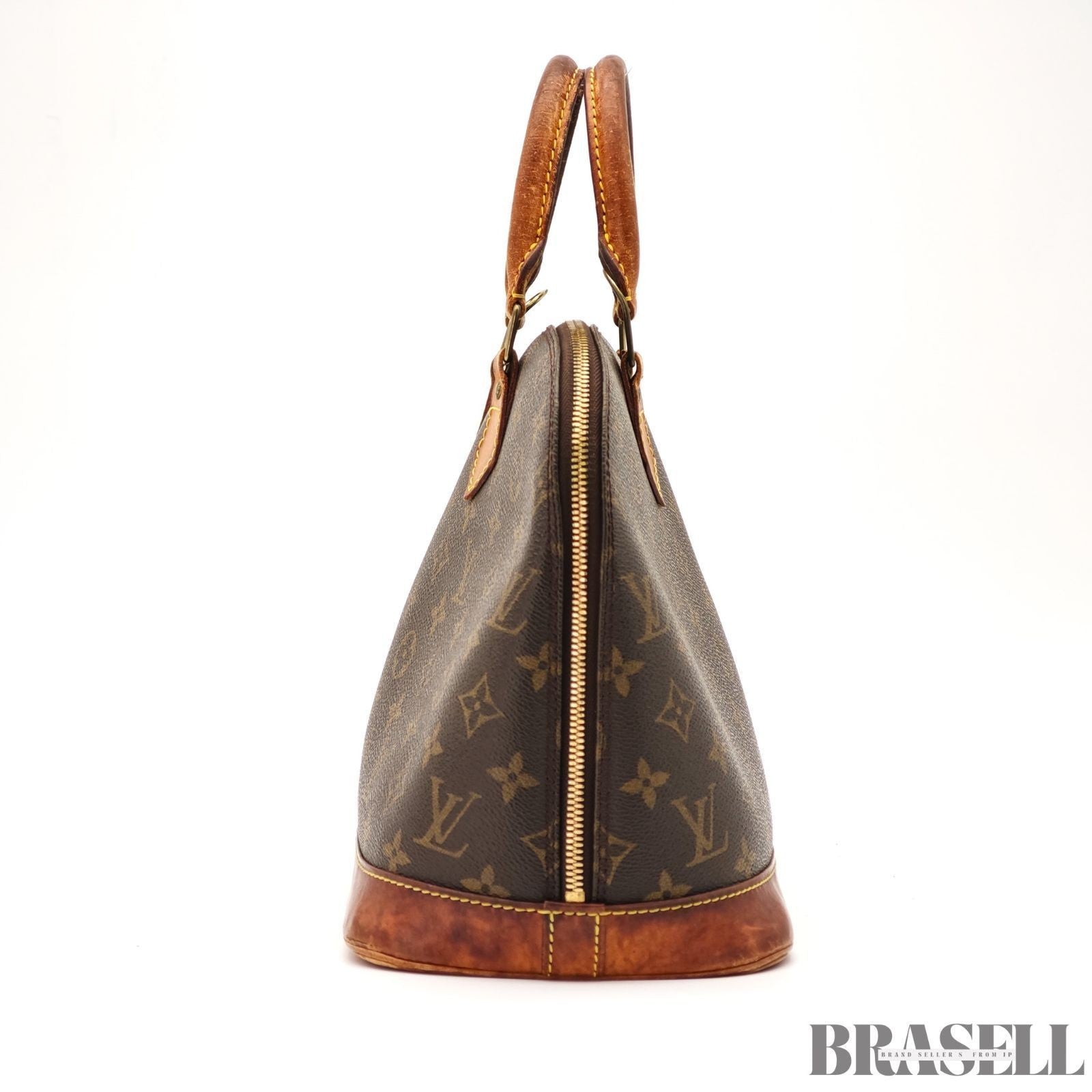 LOUIS VUITTON Alma PM Handbag M51130 Monogram Leather Brown FL1010