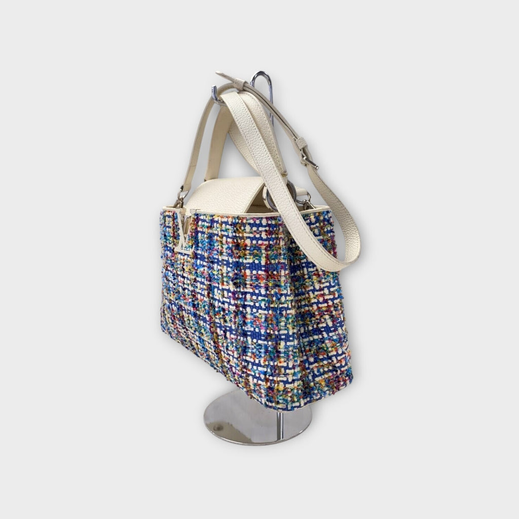 Louis Vuitton Capucines BB Tweed Shoulder Bag Handbag Multicolor 【B】