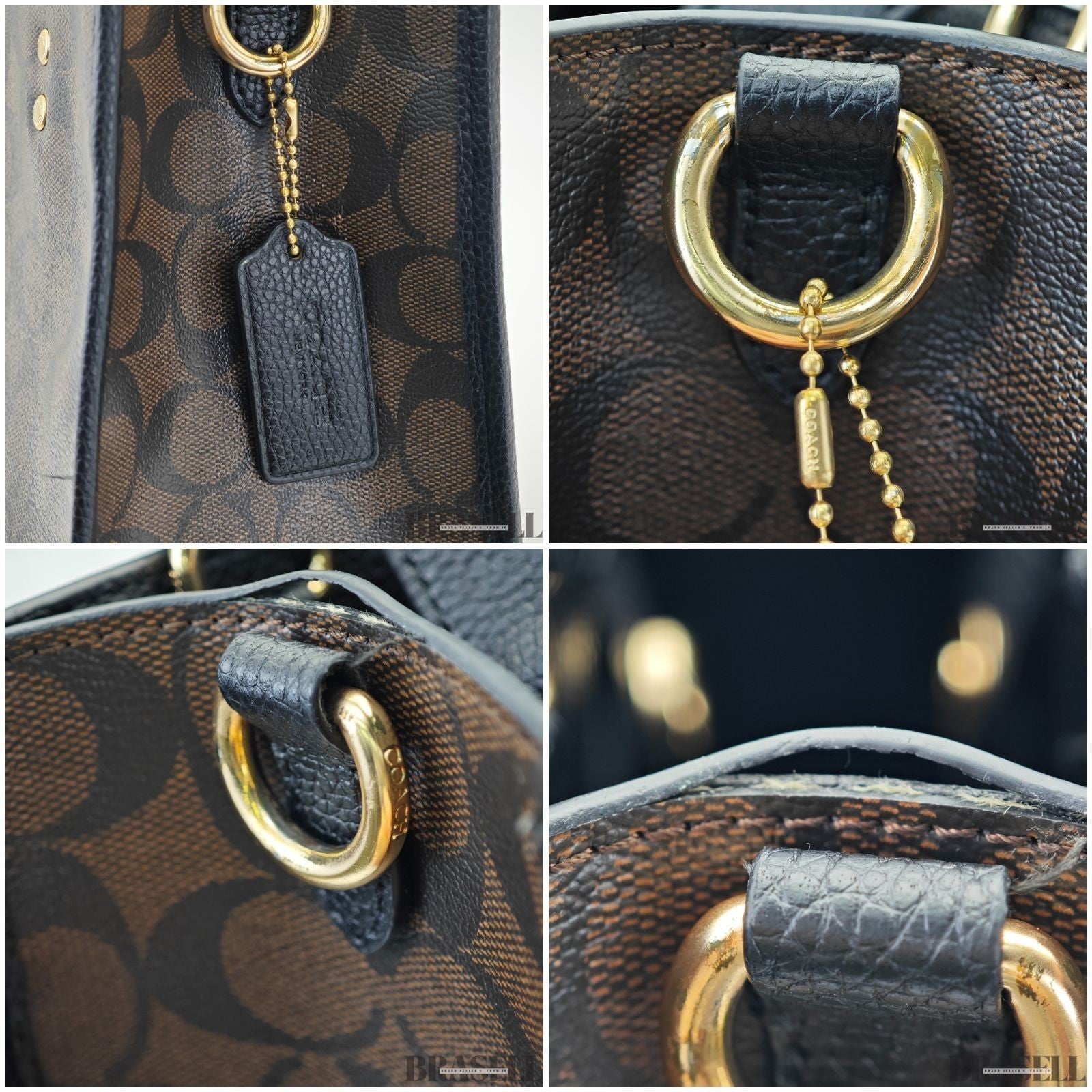 COACH Willow Tote CR677 Bag Blue Handbag for Women's