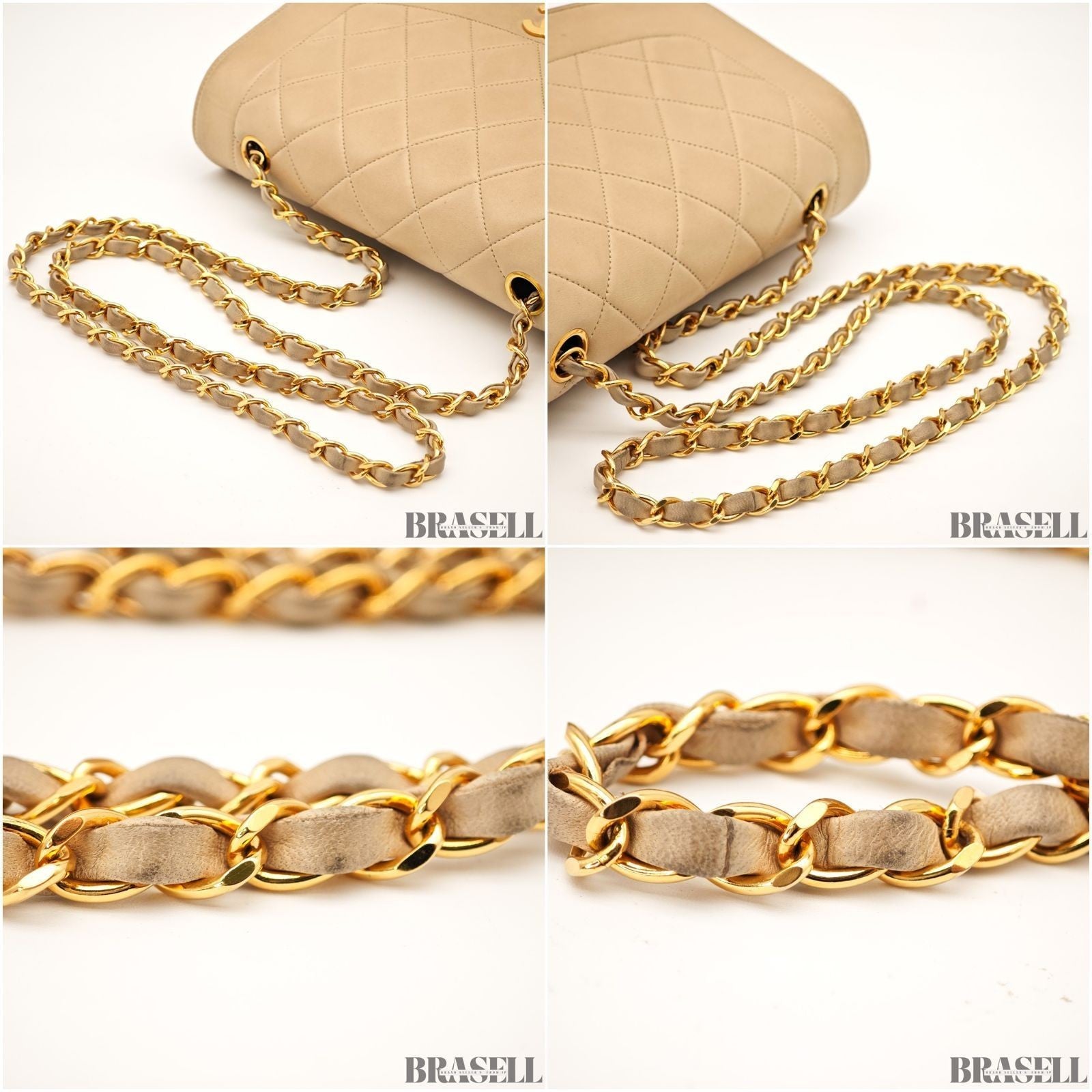 CHANEL Diana Flap 25 Matelasse Shoulder Bag Beige With Box Dust Bag Card