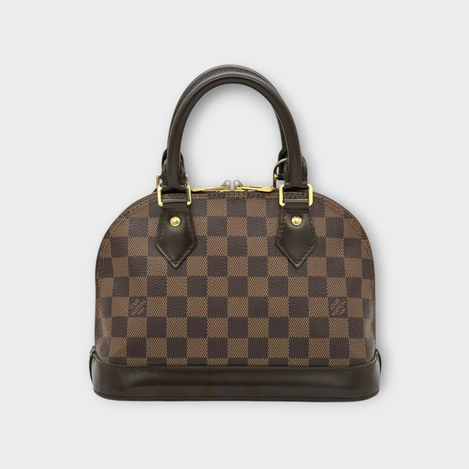 Louis Vuitton Alma BB N41221 Damier 2Way Handbag Brown PVC Leather 【A】