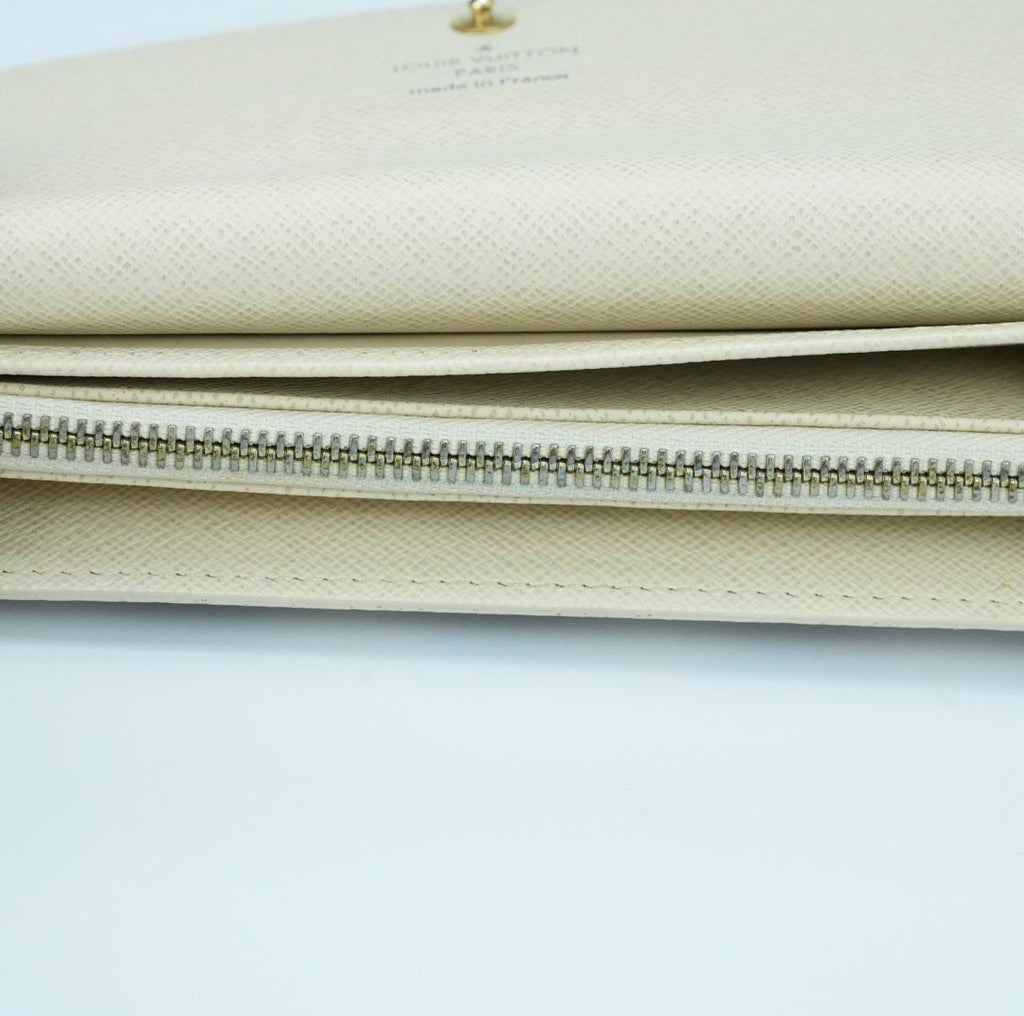 LOUIS VUITTON Damier Azur Portefeuille Sarah N61735 Long Wallet Men and Women