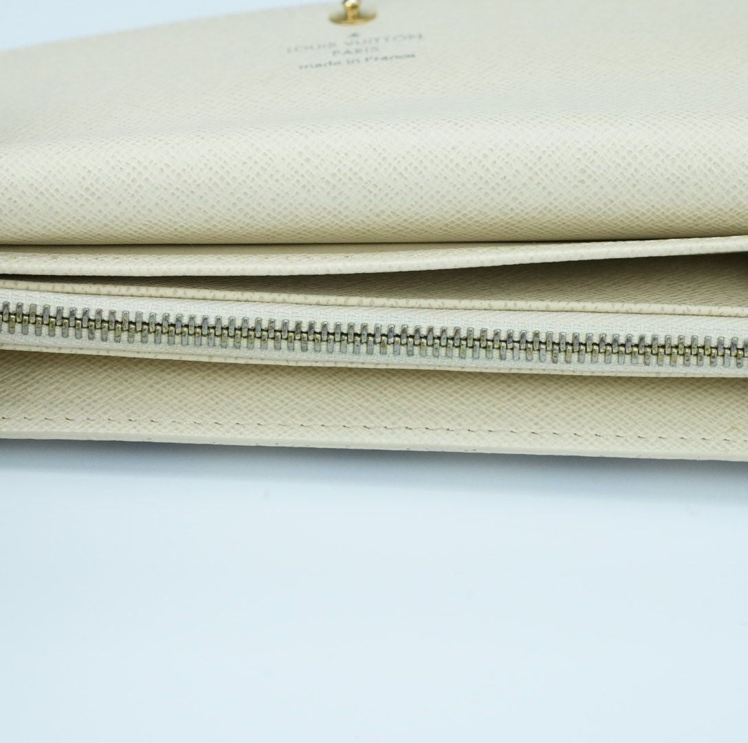 LOUIS VUITTON Damier Azur Portefeuille Sarah N61735 Long Wallet Men and Women