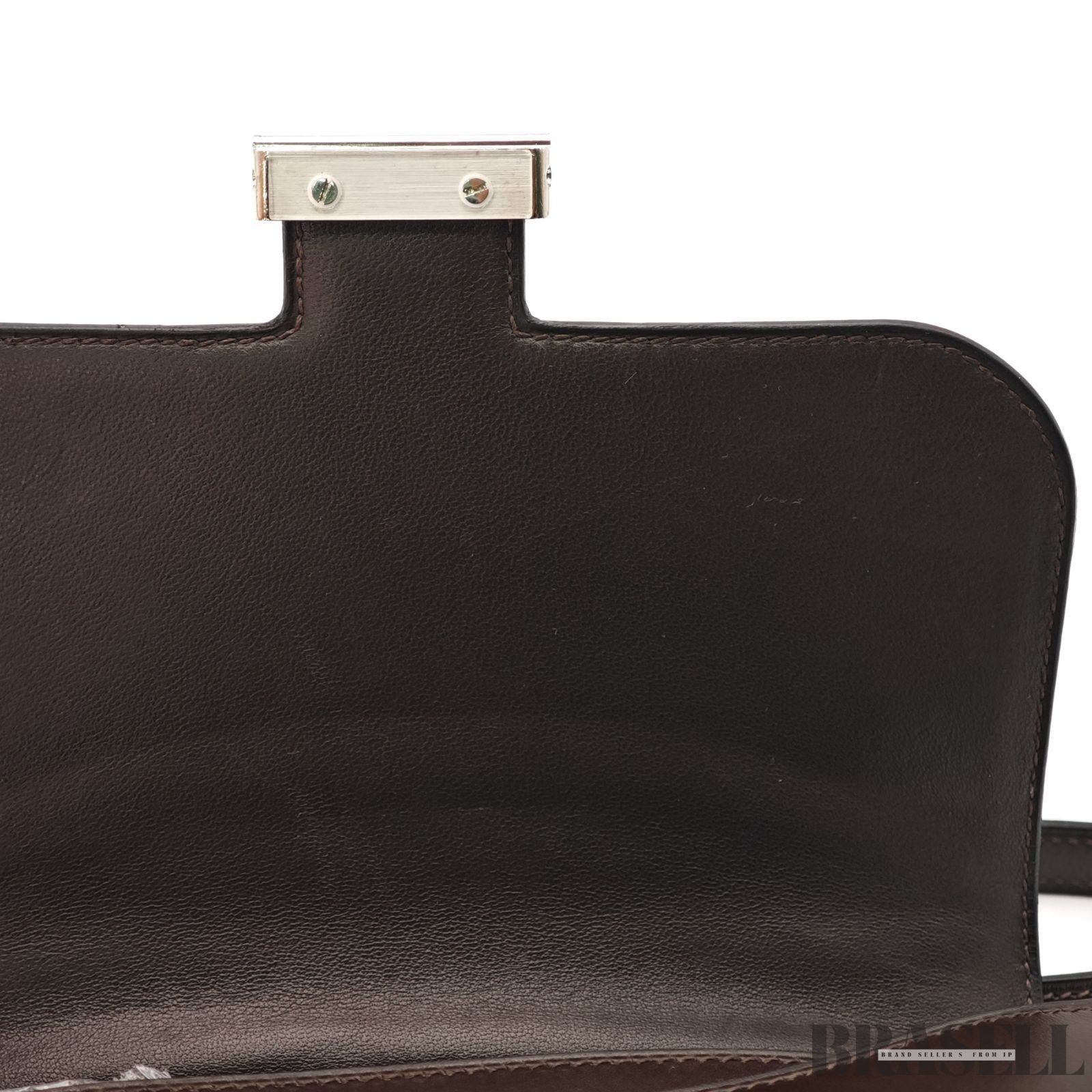 HERMES Constance 3 Mini Shoulder Bag Vos Swift Chocolate Silver Hardware
