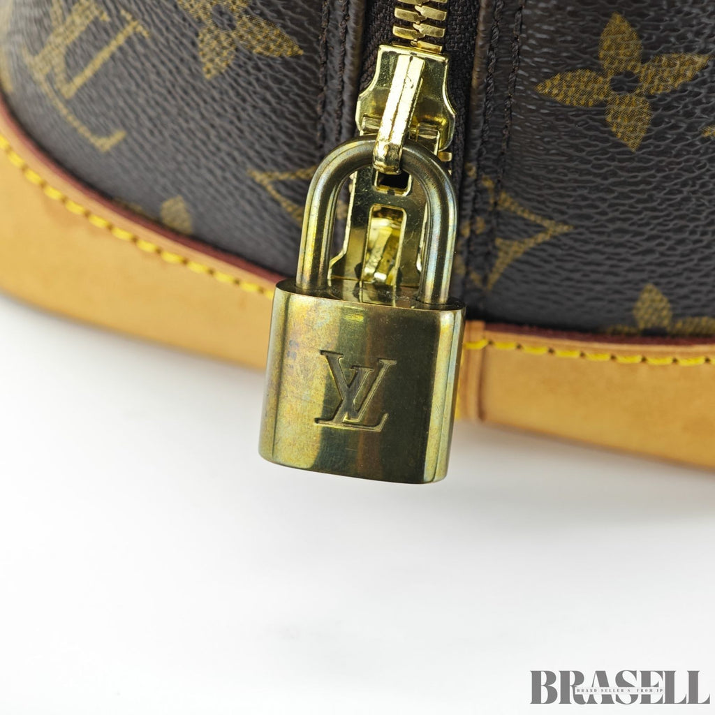LOUIS VUITTON Monogram Alma PM M53151 Handbag Brown with Padlock