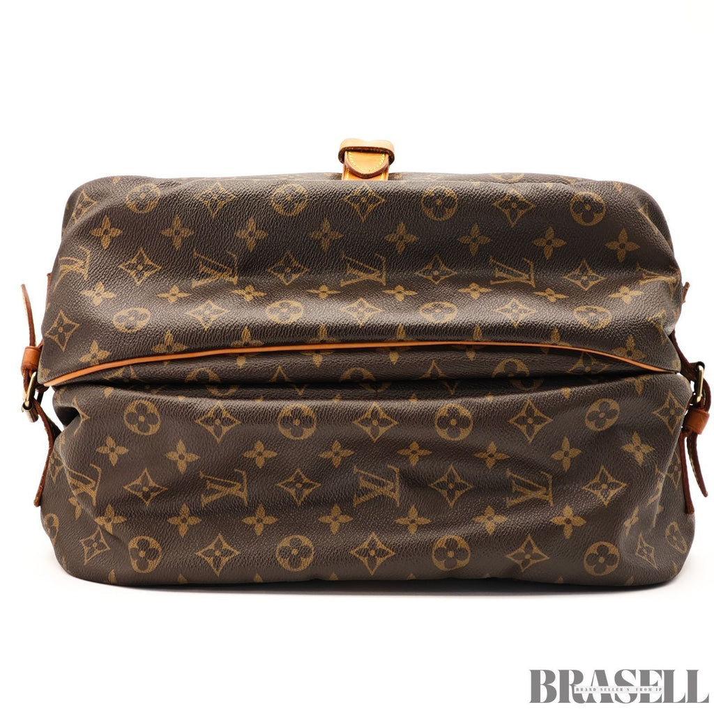 Louis Vuitton Saumur 35 M42254 Shoulder Bag Monogram Canvas Leather Brown Woman
