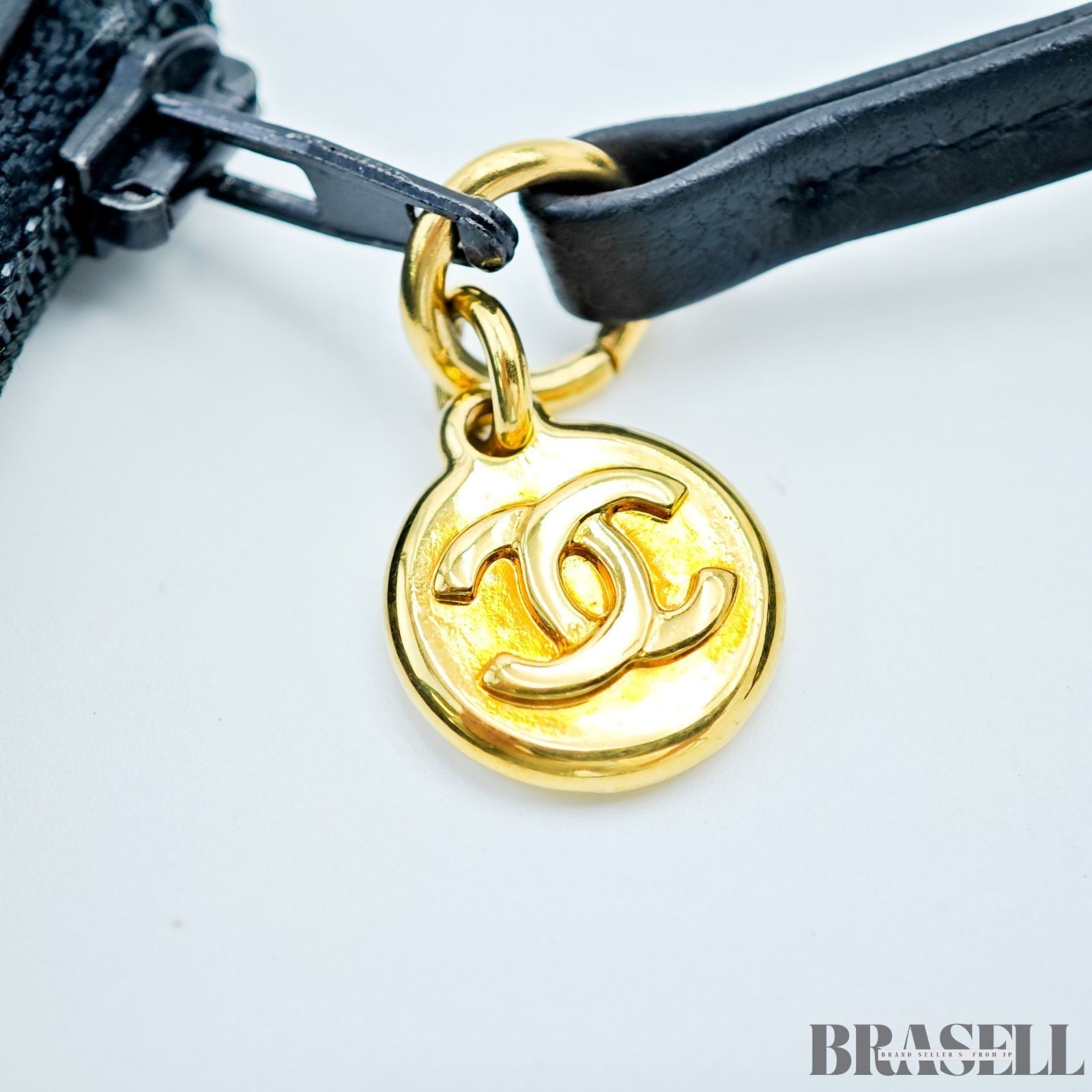 Chanel Coco Mark Chain Shoulder bag Black Women With Authenticity Card