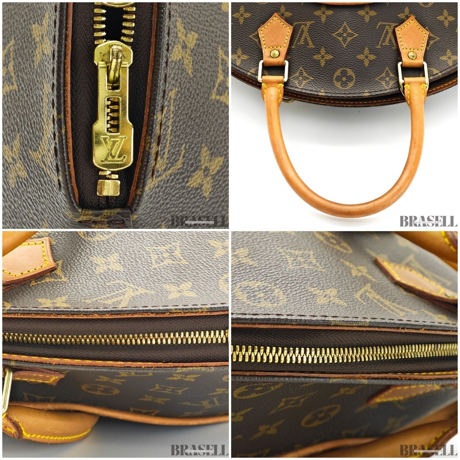 Louis Vuitton Ellipse PM M51127 Monogram Canvas Handbag Brown Woman