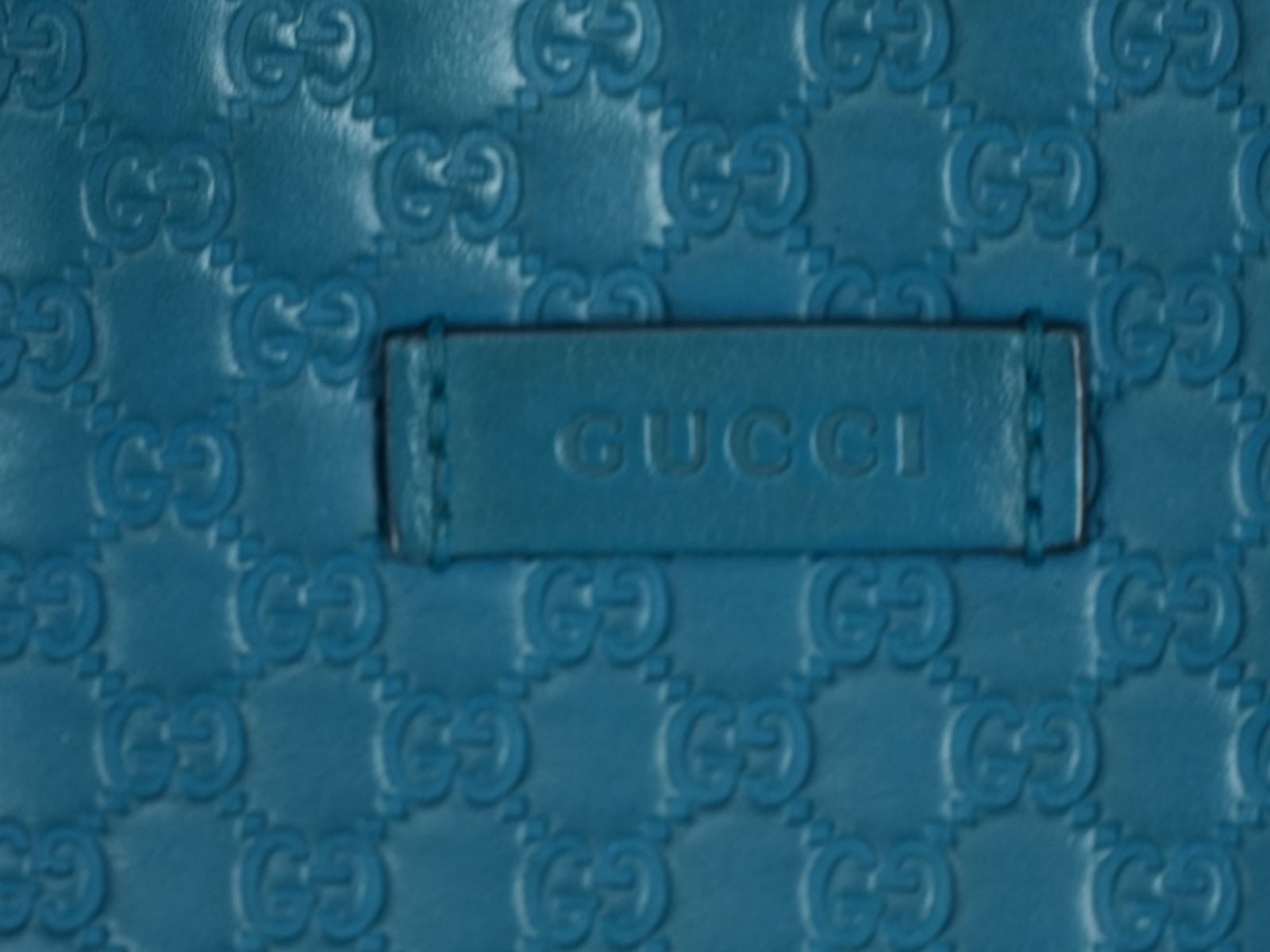GUCCI Microguccissima GG Pattern Leather Tote Bag Emerald Blue