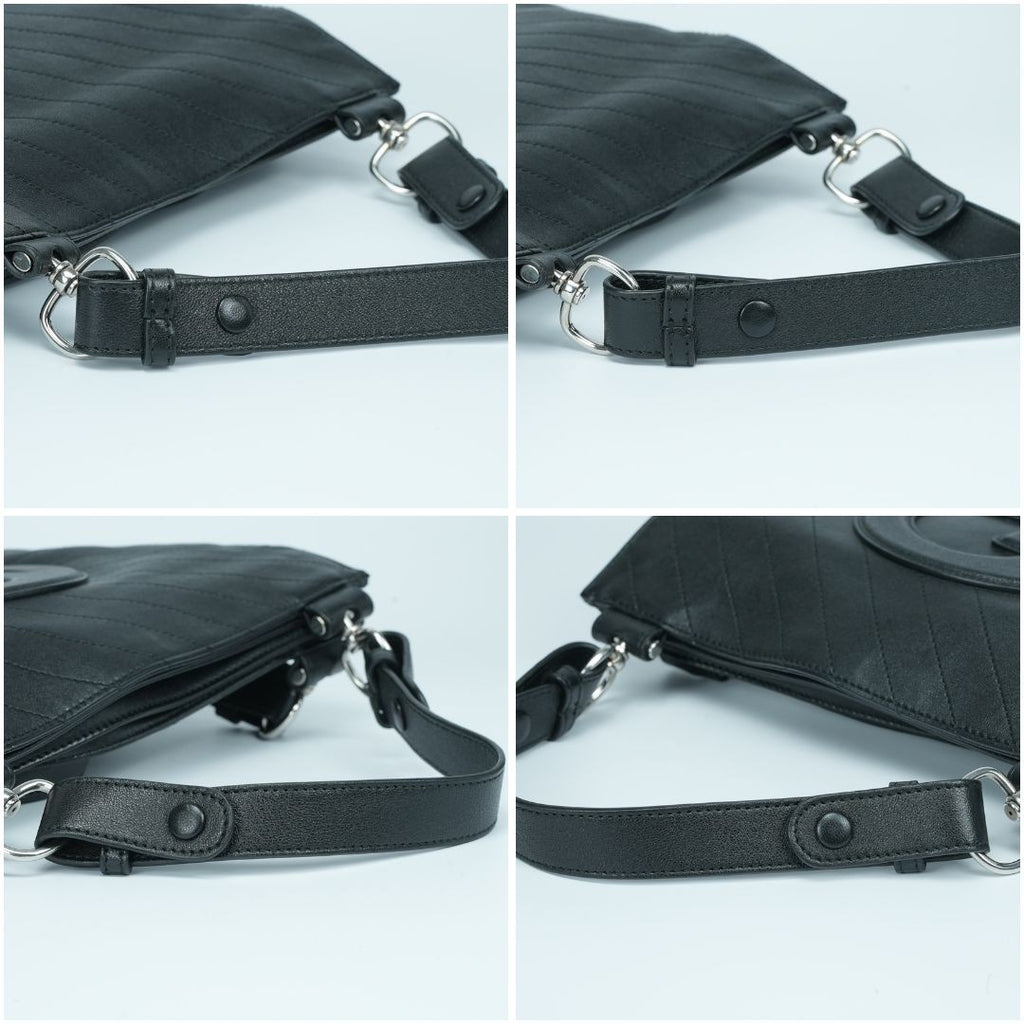 GUCCI Blondie Tote Bag 751518 Black Leather 2-Way Chain Shoulder Bag