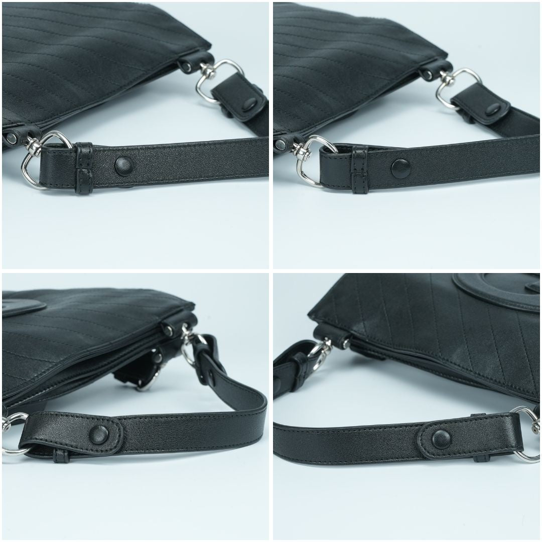 GUCCI Blondie Tote Bag 751518 Black Leather 2-Way Chain Shoulder Bag