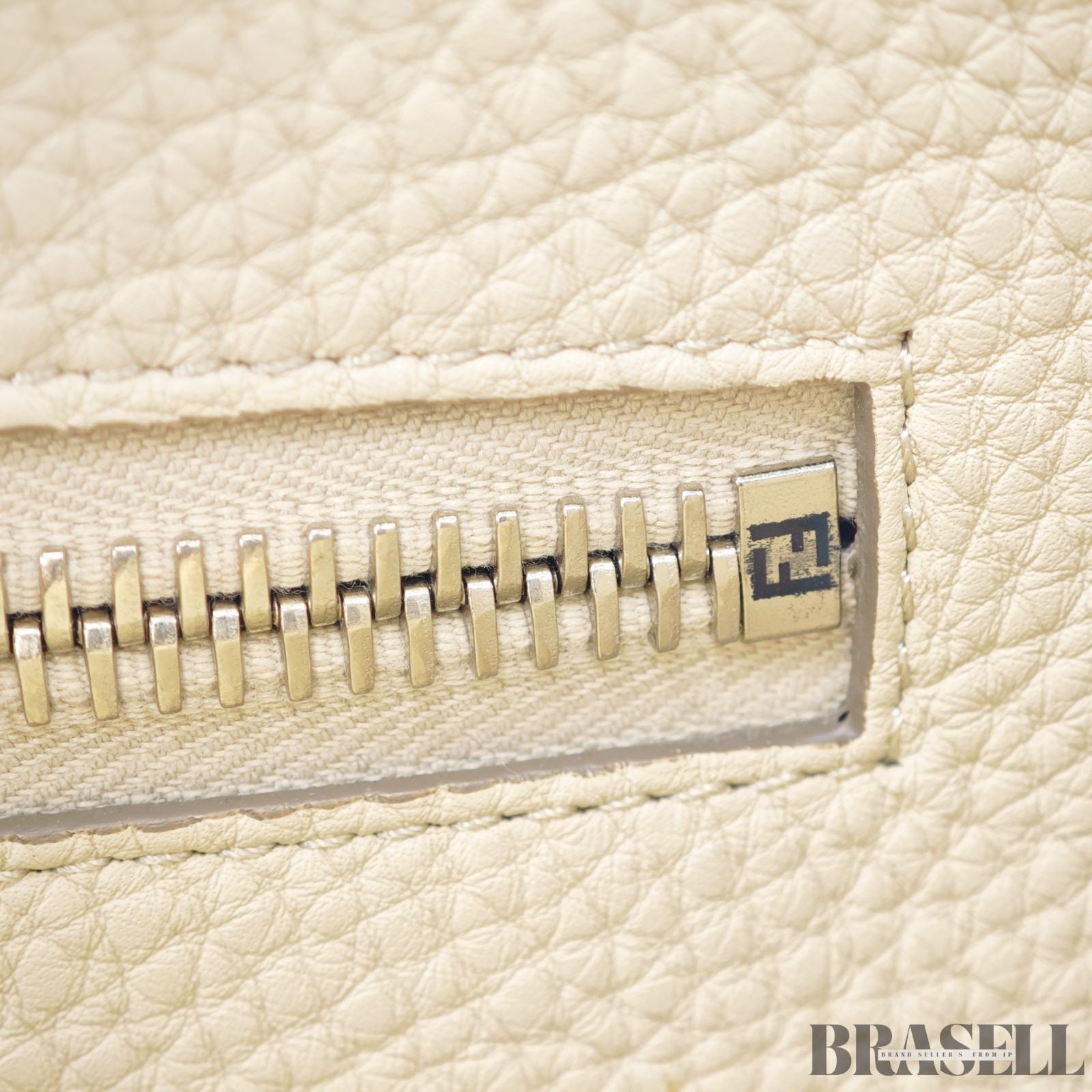 FENDI Peekaboo Selleria 8BN290 Gray Shoulder Bag/Handbag for Commuting Women's