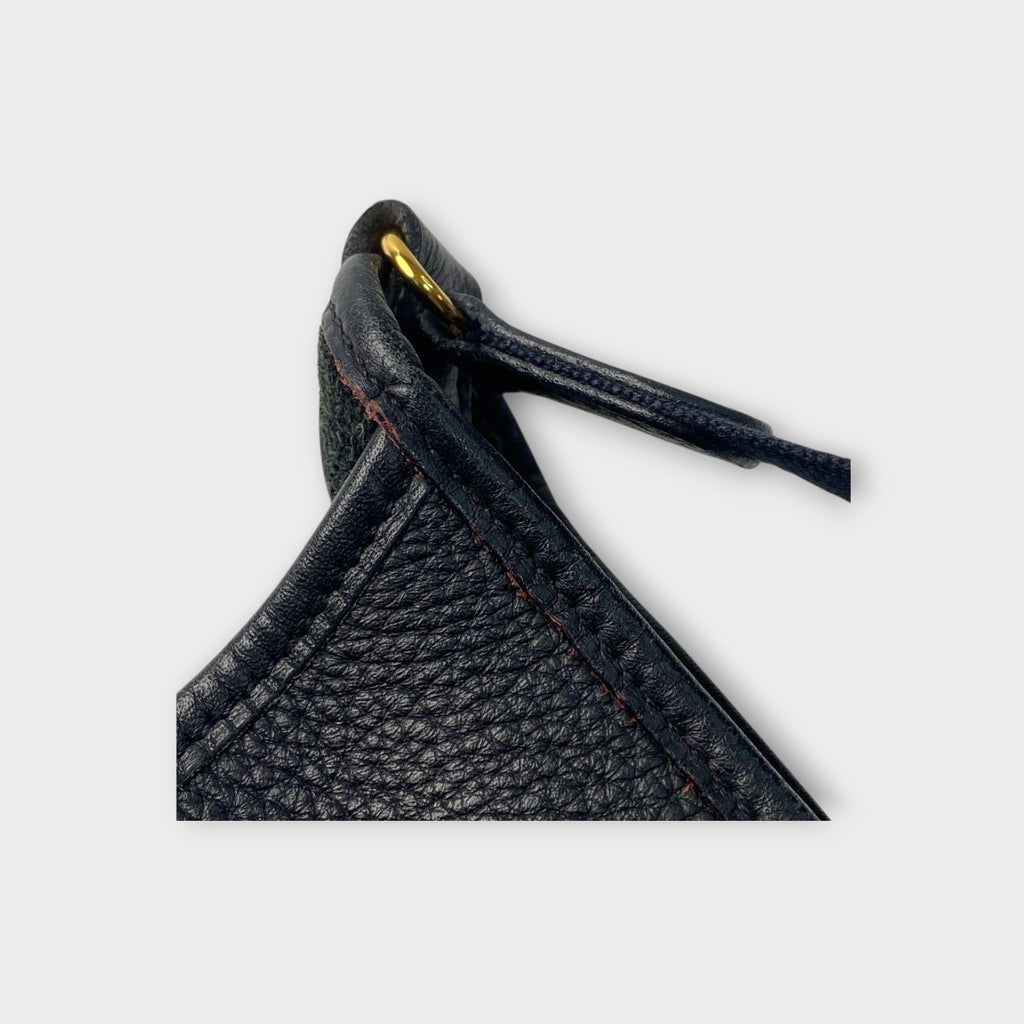 Hermès Vespa PM Black Shoulder Bag Leather A Stamp Gold Hardware 【A】