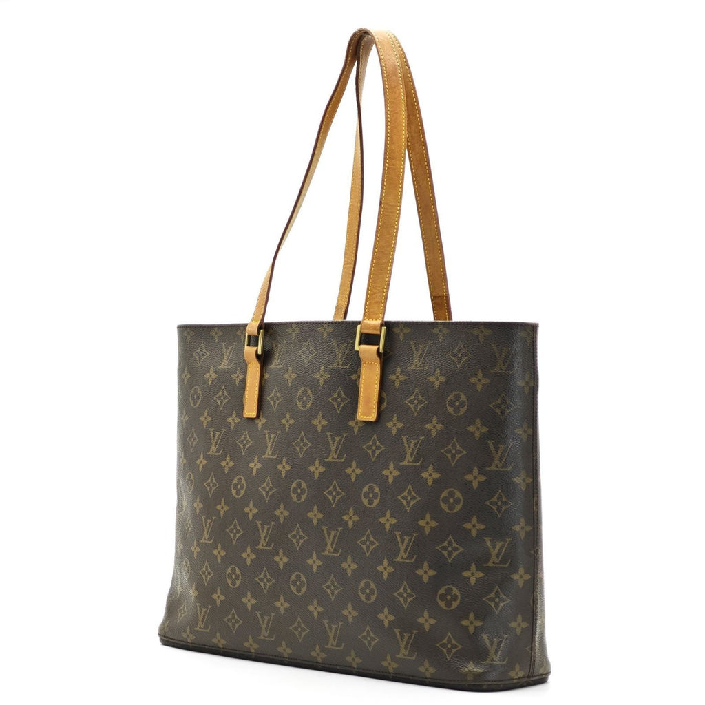 LOUIS VUITTON Luco M51155 Monogram Large Tote Shoulder Bag Brown Leather Women’s