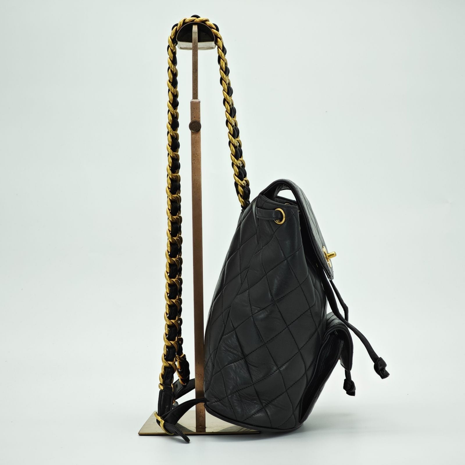 CHANEL Matelasse Bag Backpack Black Women's
