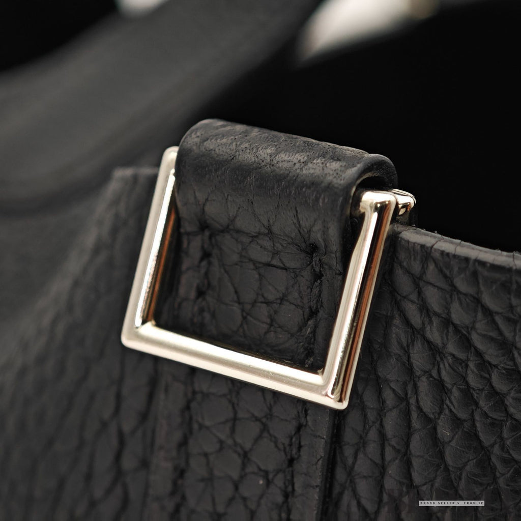 HERMES Picotin Lock 18 PM Taurillon Clemence Handbag Tote Bag Black Dust Bag