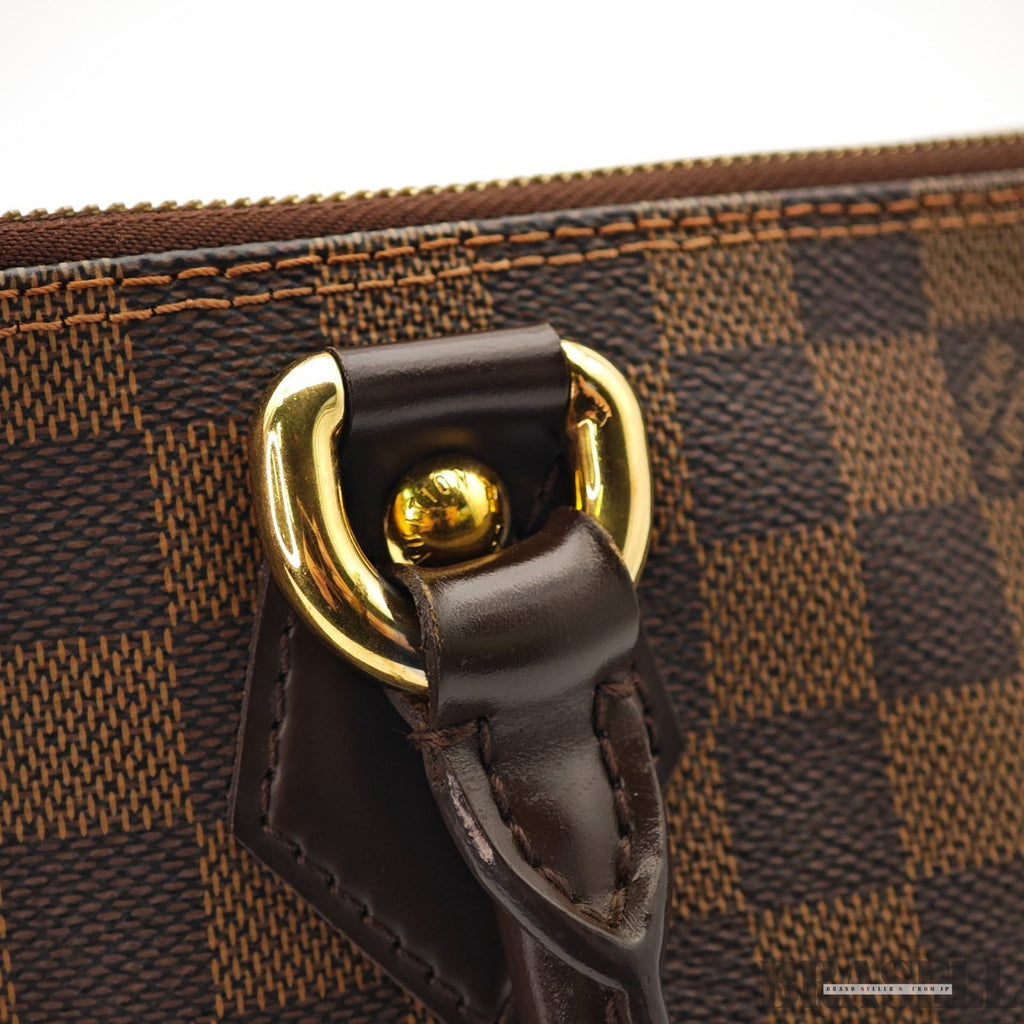 LOUIS VUITTON Saleya PM Tote Bag Handbag N51183 Brown Damier Canvas Leather