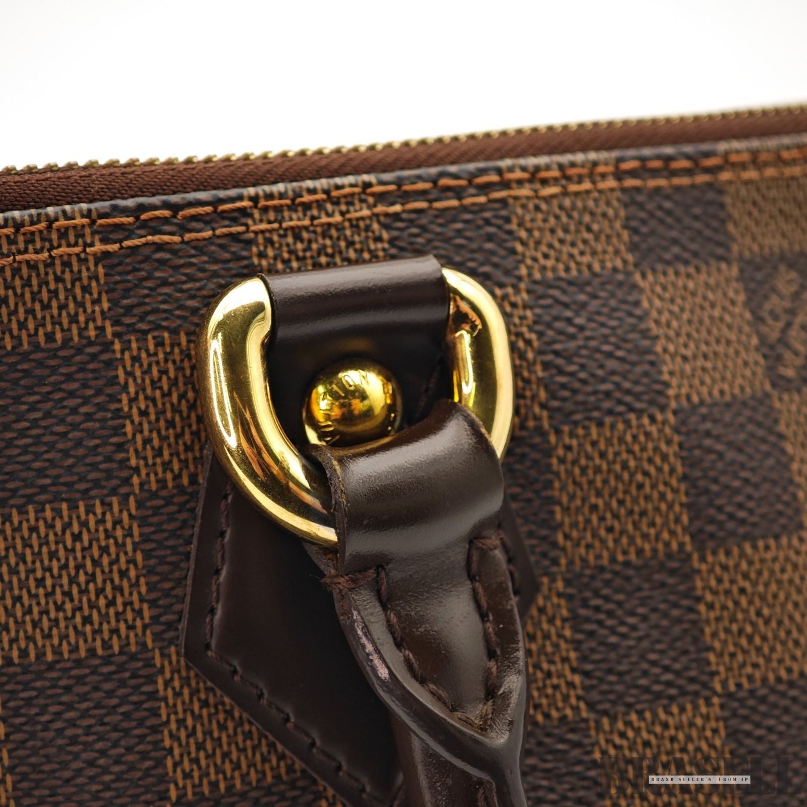 LOUIS VUITTON Saleya PM Tote Bag Handbag N51183 Brown Damier Canvas Leather