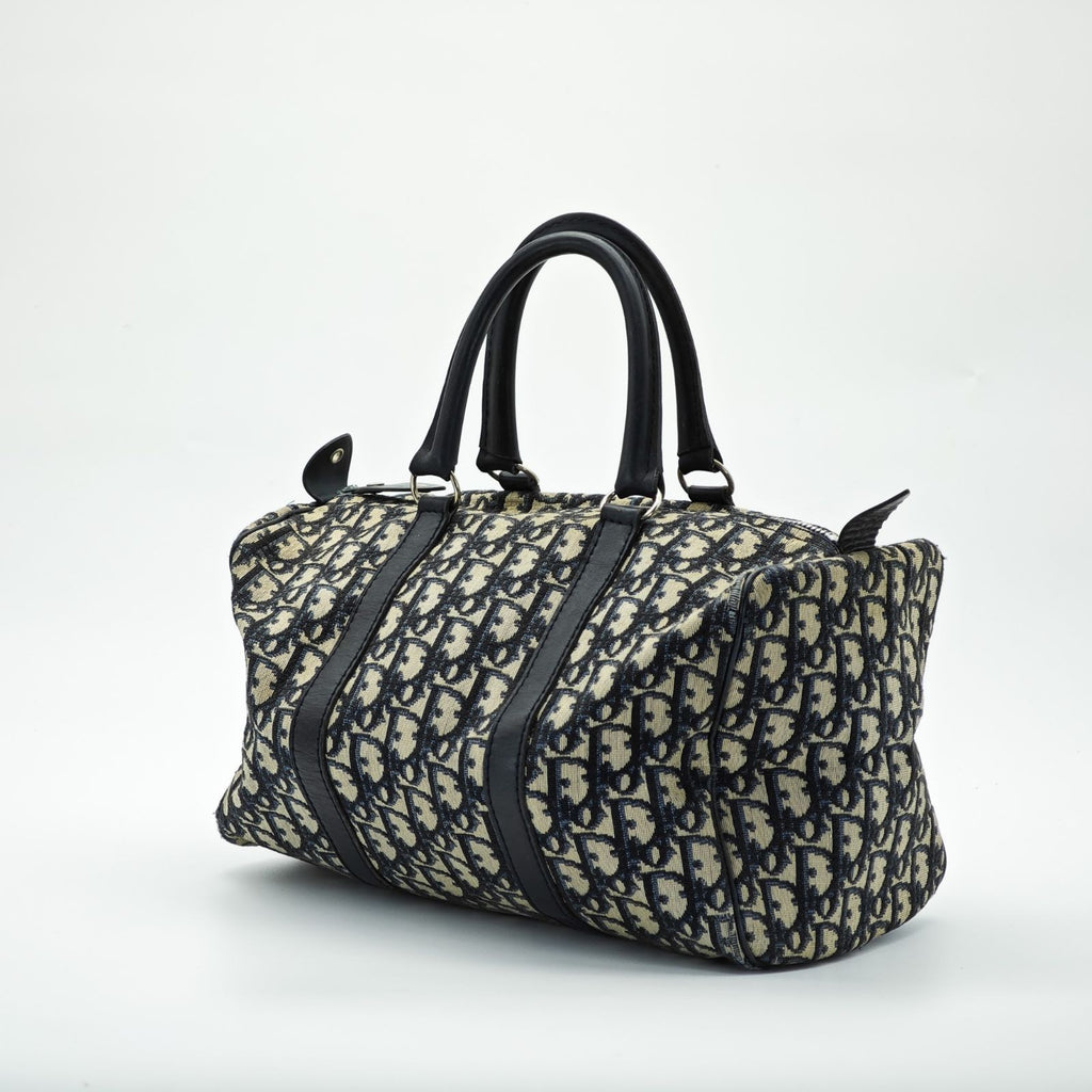 Dior Trotter Boston Bag Canvas Navy Color Women’s Bag