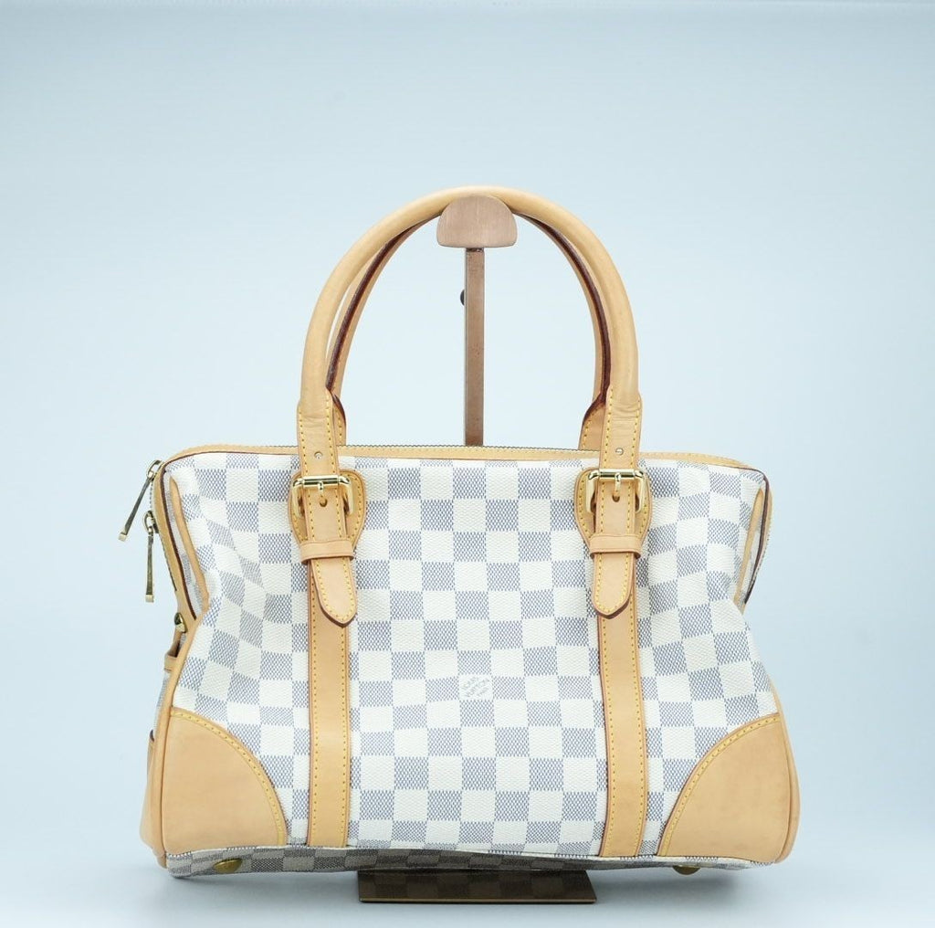 LOUIS VUITTON Berkeley N52001 Boston Bag Travel Large Capacity White