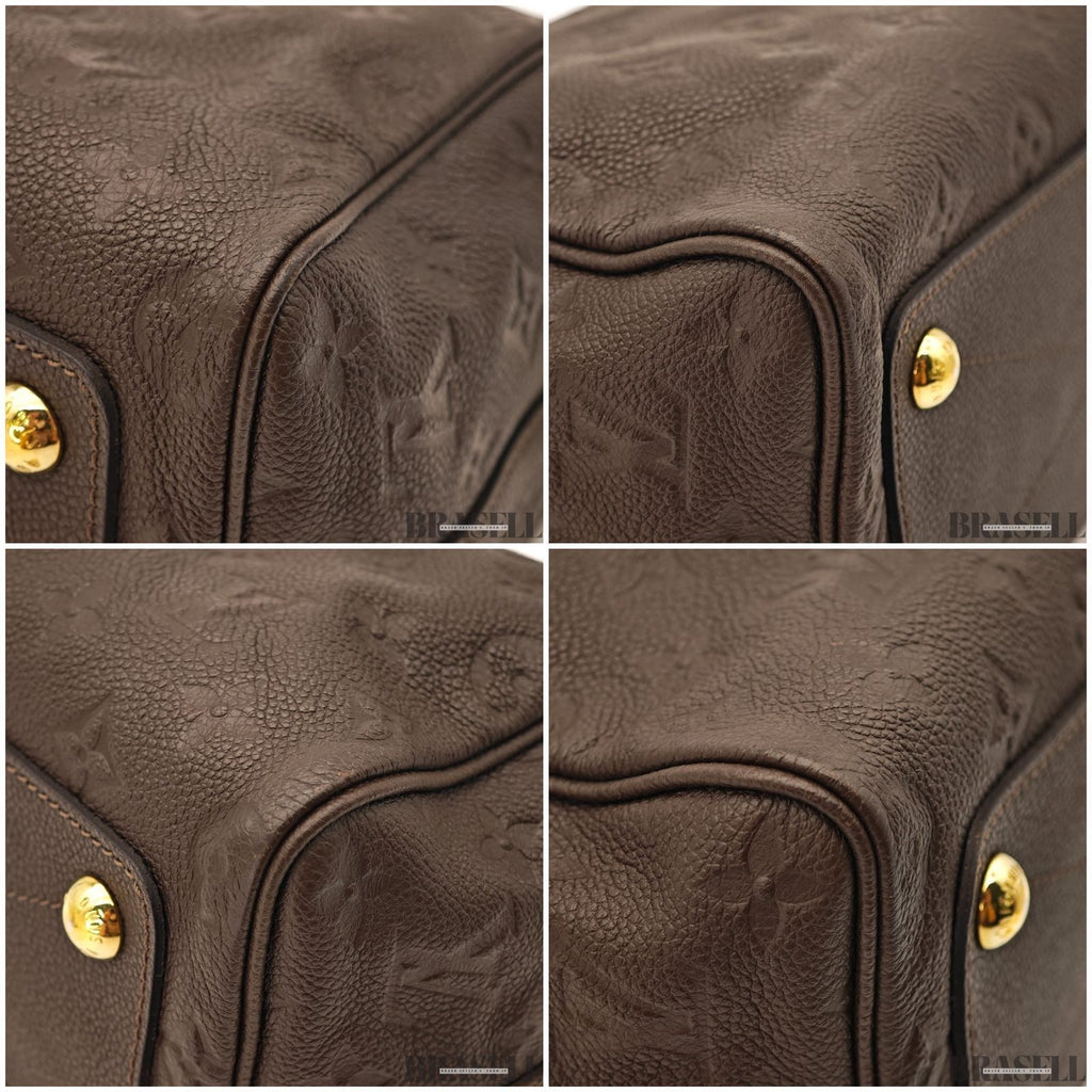 Louis Vuitton Monogram Empreinte Speedy Bandouliere 25 Terre Brown M40761