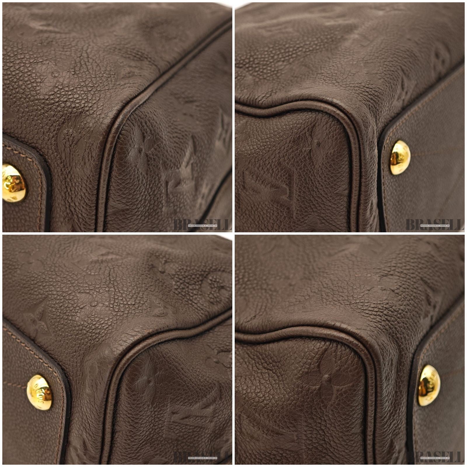 Louis Vuitton Monogram Empreinte Speedy Bandouliere 25 Terre Brown M40761