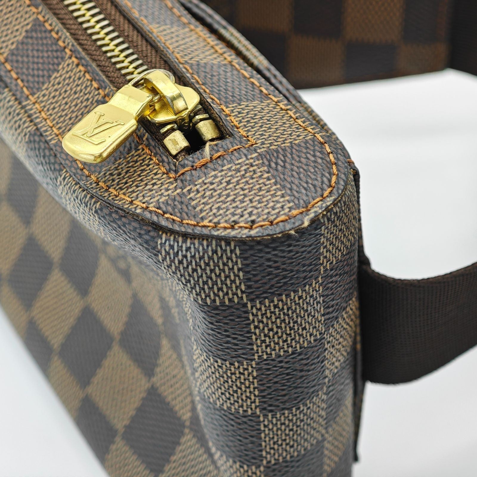 LOUIS VUITTON Damier Geronimos N51994 Shoulder/Body Bag Brown Men Women