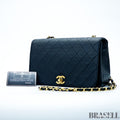 Chanel Matelassé 23 Lambskin Black 1192228 Shoulder Bag Flap Compact Black